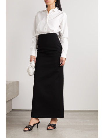 Wardrobe.NYC Grain de poudre wool maxi skirt