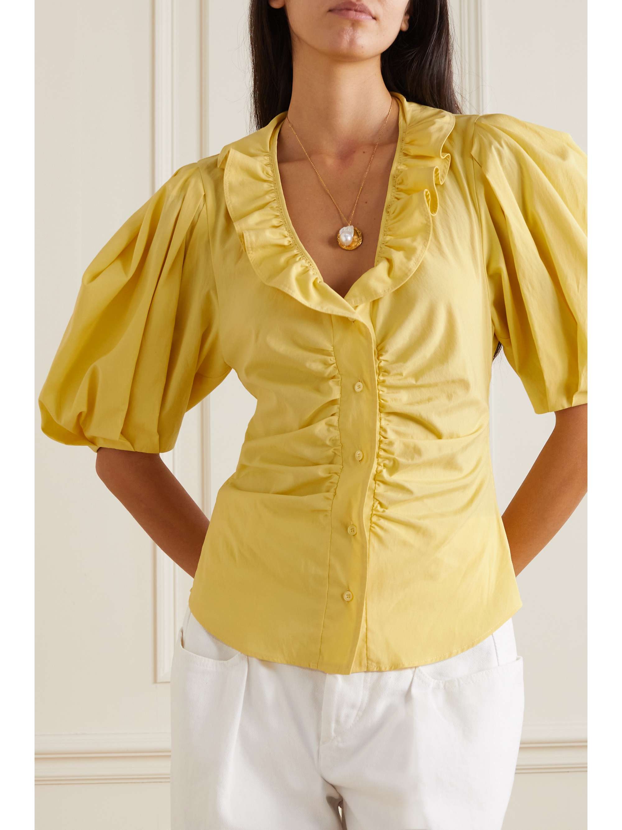 ISABEL MARANT Catalia silk and cotton-blend blouse