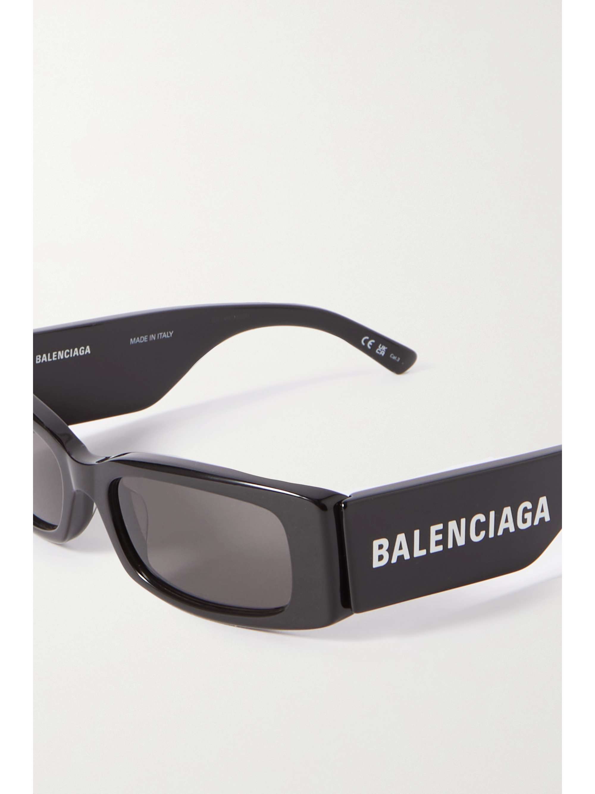 Black Rectangularframe acetate sunglasses BALENCIAGA EYEWEAR NETA