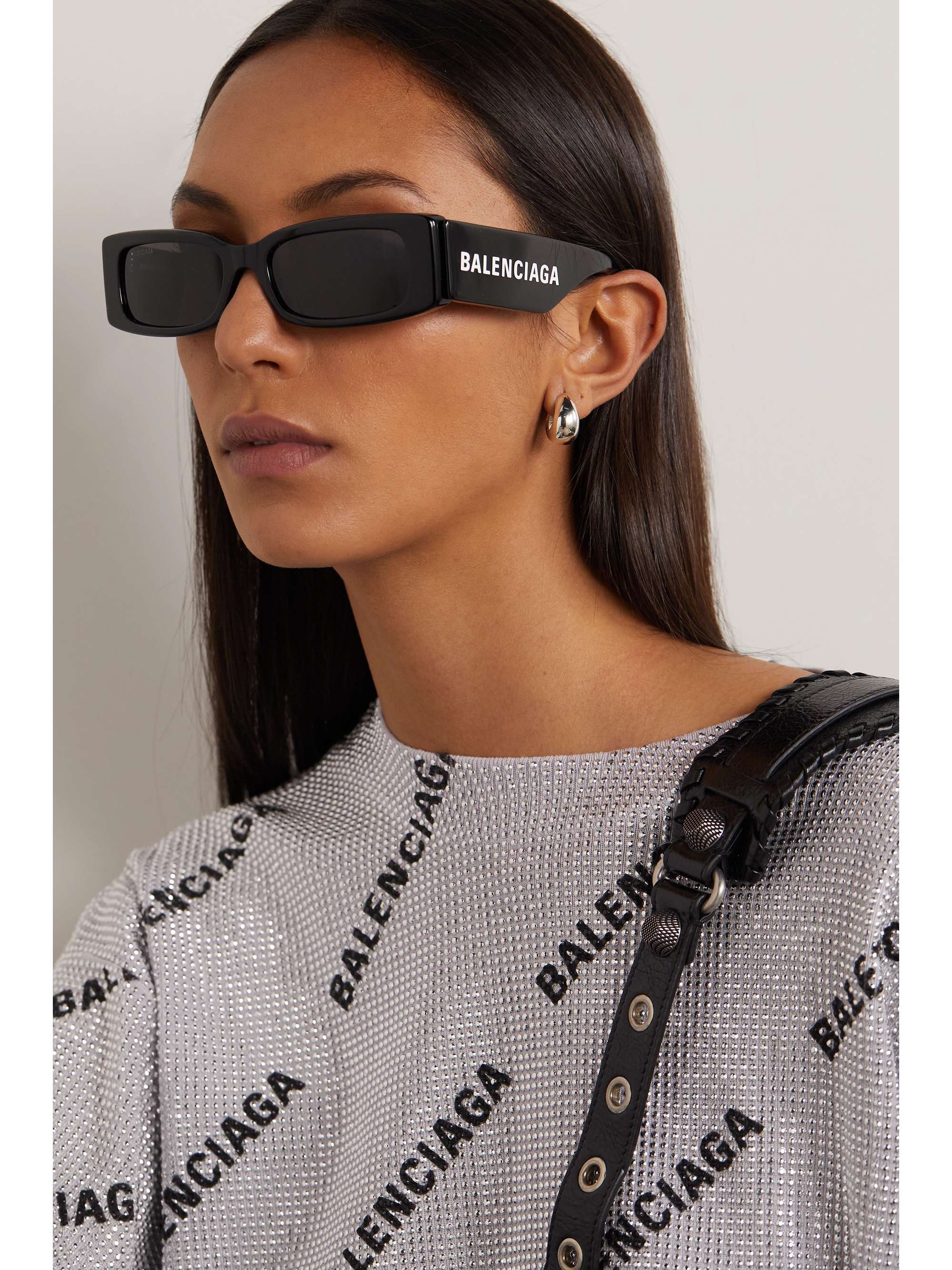 BALENCIAGA EYEWEAR Rectangular-frame acetate sunglasses | NET-A-PORTER