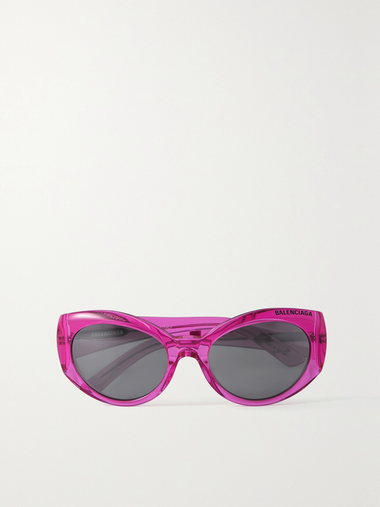 Balenciaga Eyewear - Cat-eye Printed Acetate Sunglasses - Pink