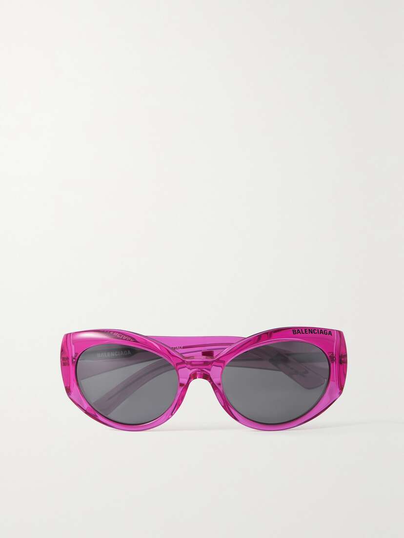 Balenciaga Cat-eye Printed Acetate Sunglasses