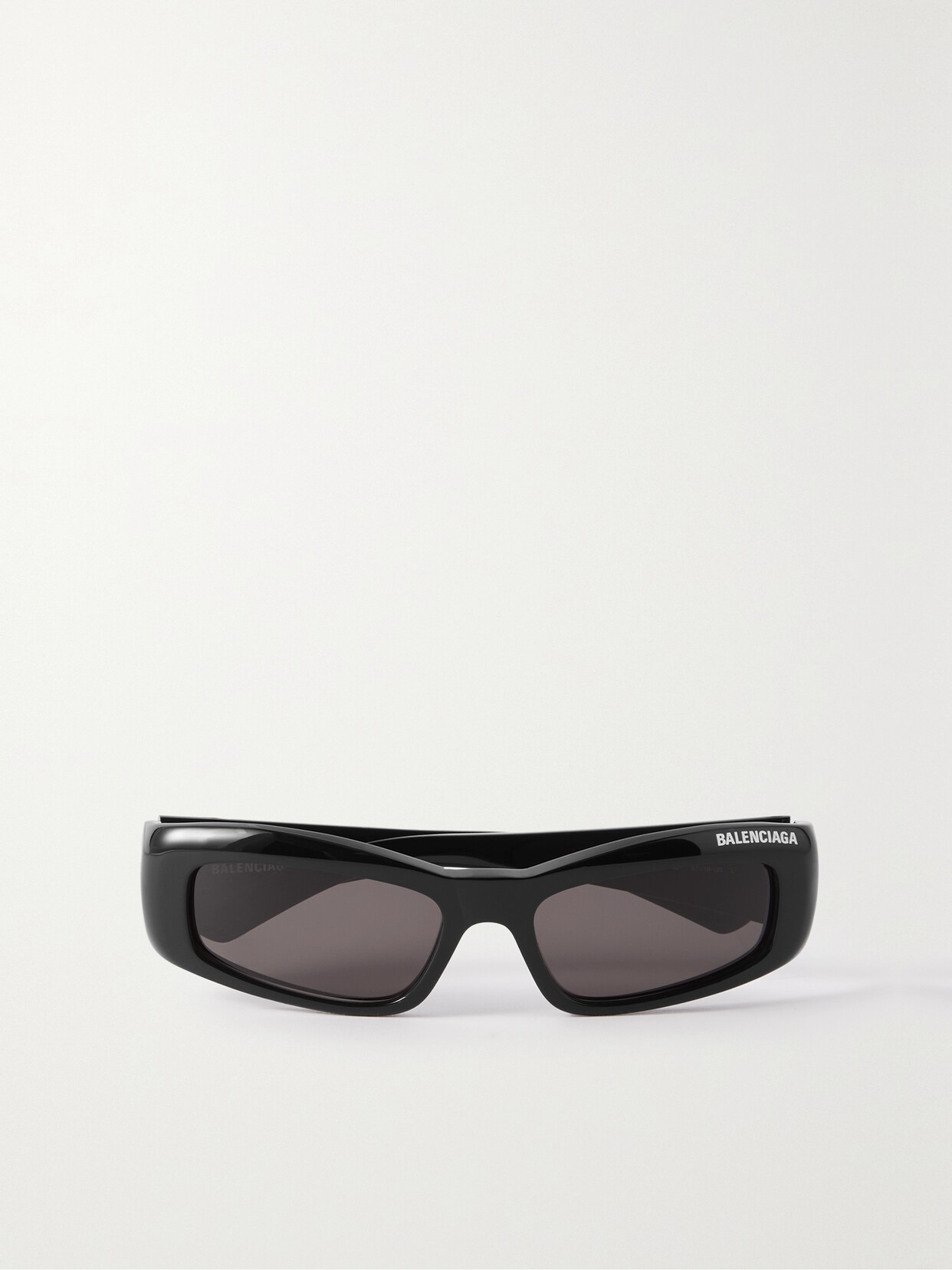 Shop Balenciaga Rectangular-frame Acetate Sunglasses In Black