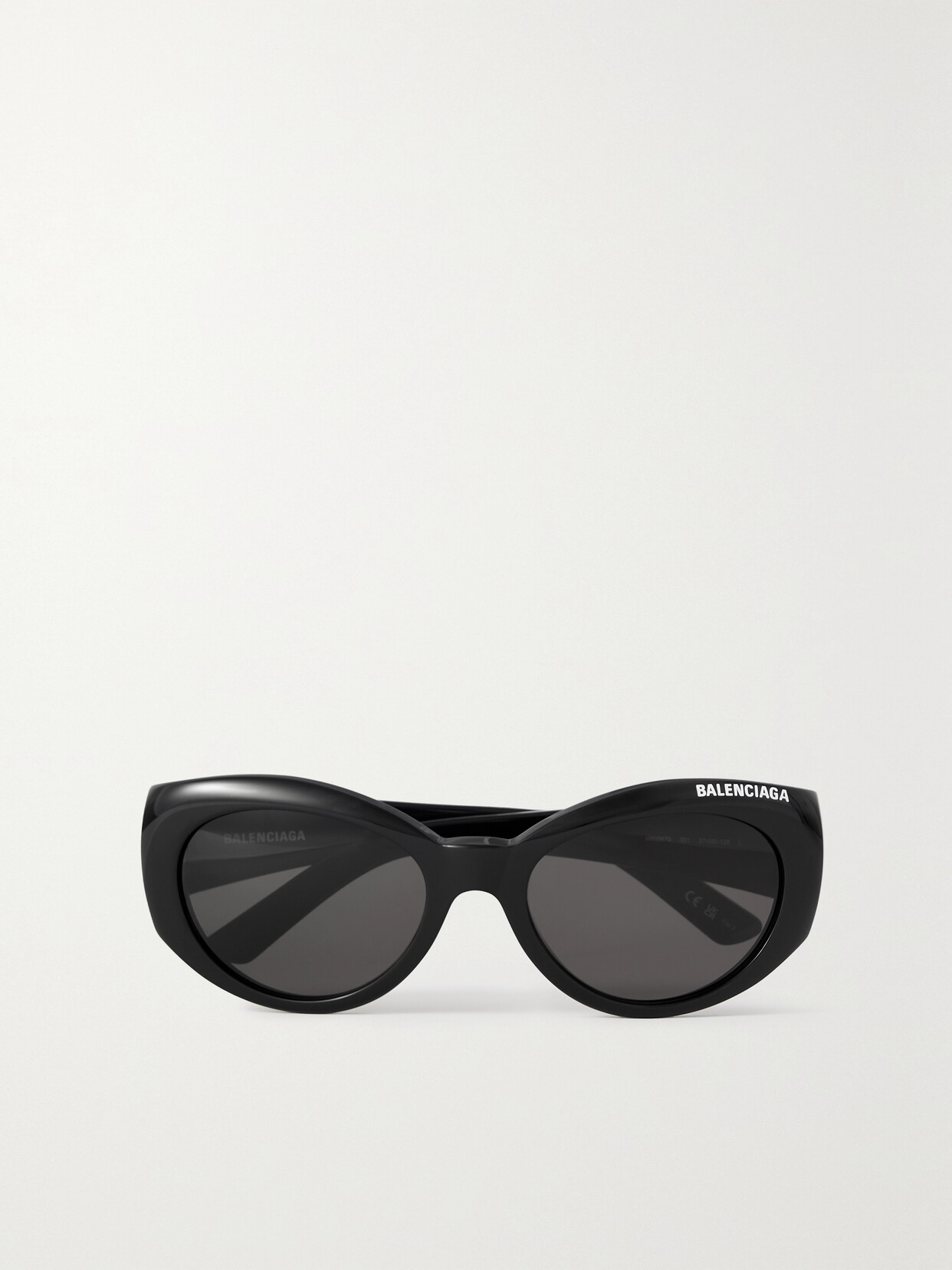 Balenciaga Cat-eye Printed Acetate Sunglasses In Black