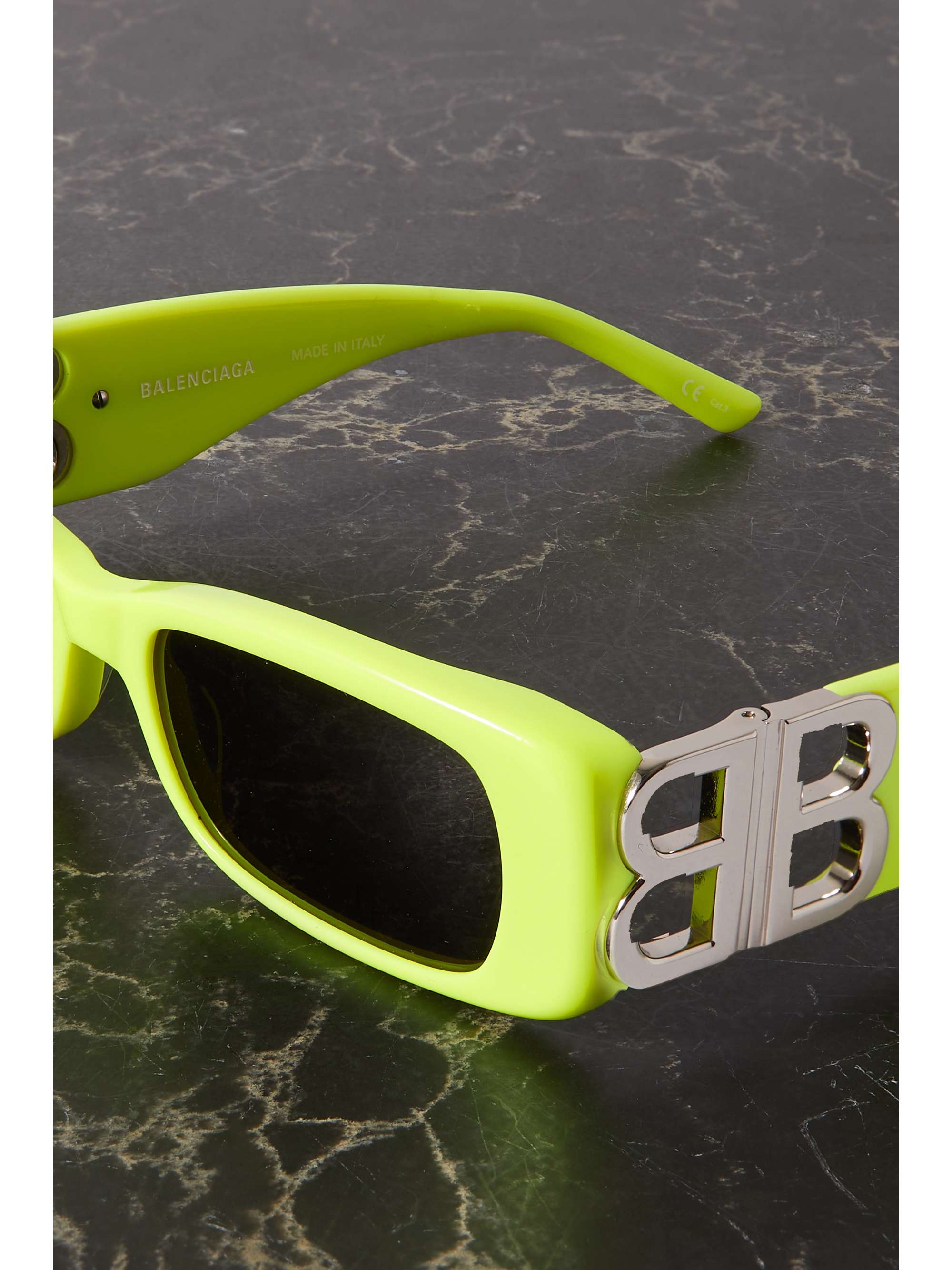 BALENCIAGA EYEWEAR Dynasty BB rectangular-frame acetate sunglasses