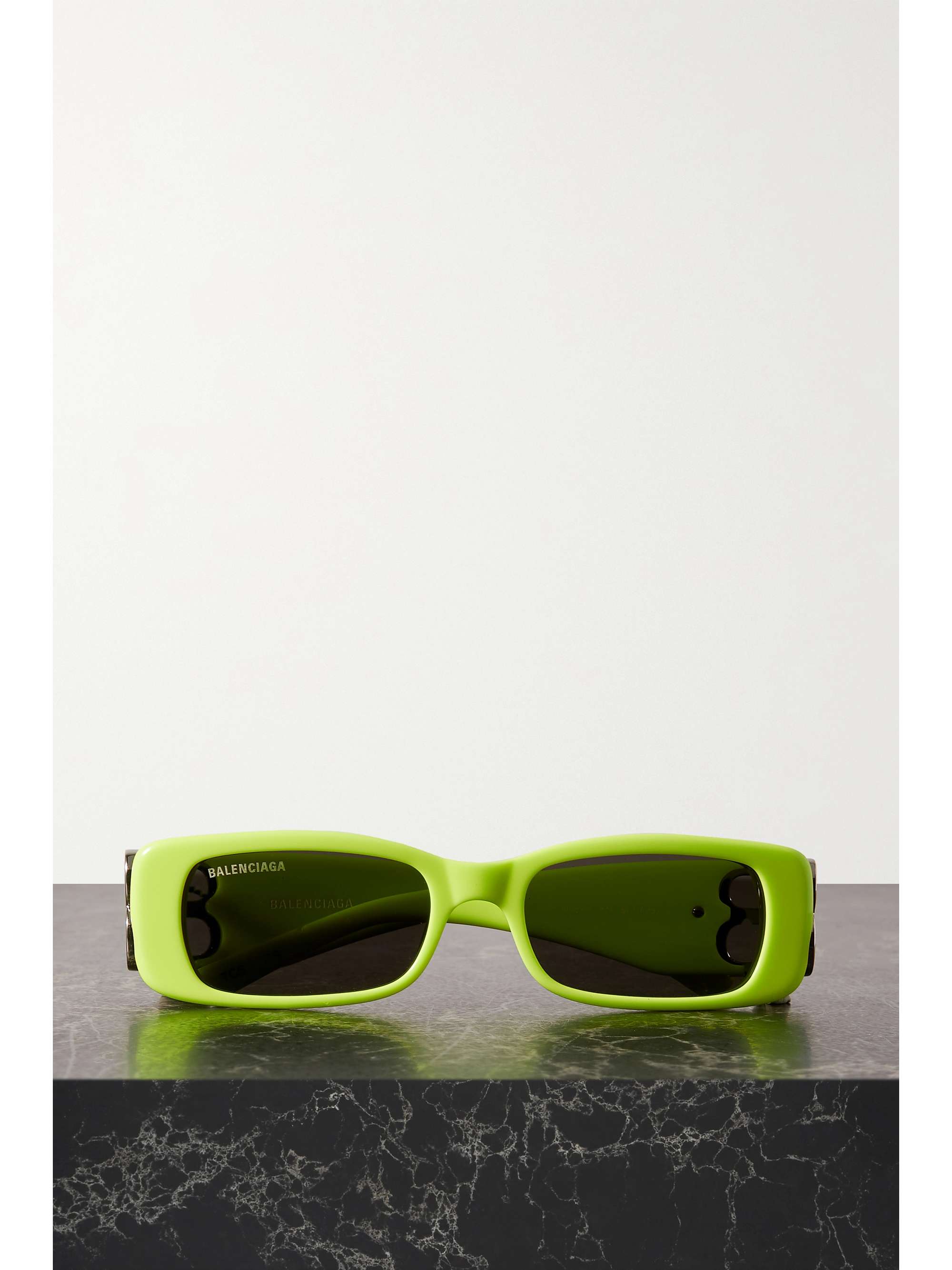 BALENCIAGA EYEWEAR Dynasty BB rectangular-frame acetate sunglasses