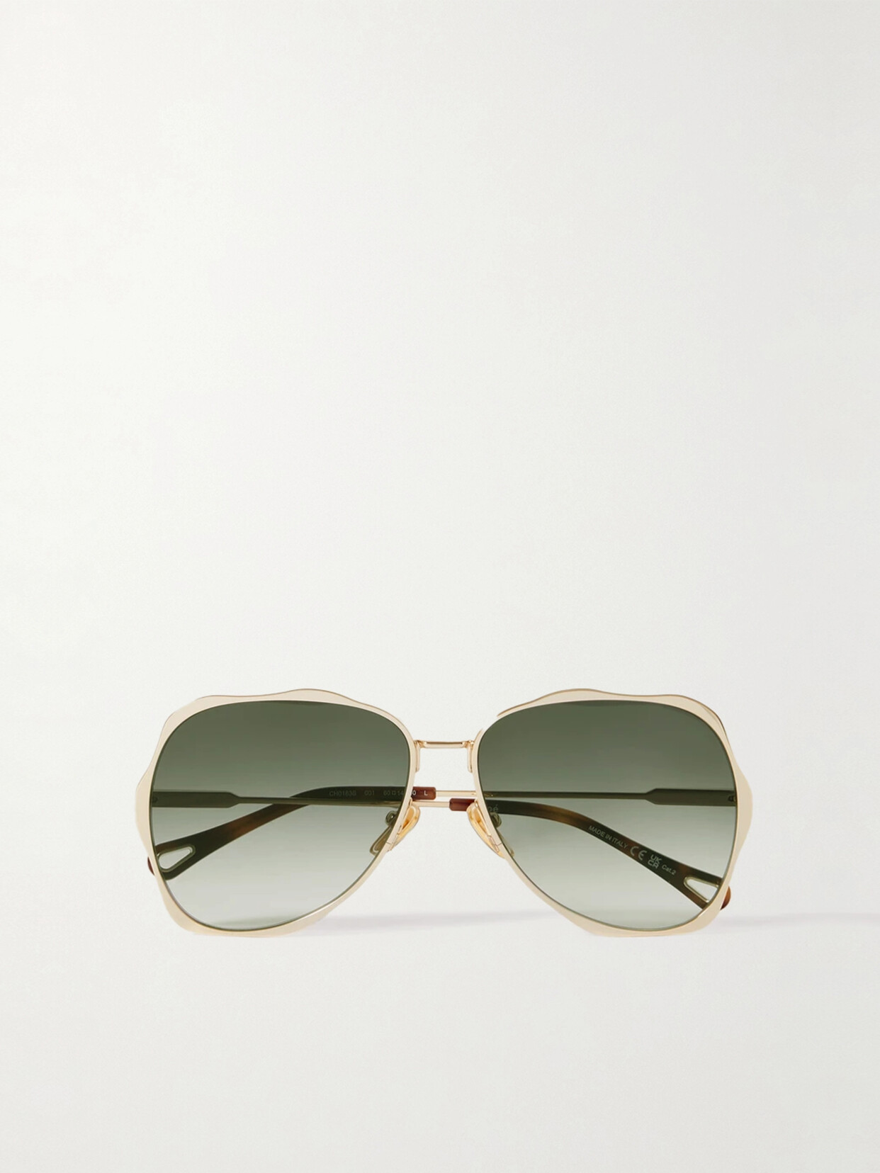 Chloé Honore Oversized Aviator-style -tone Sunglasses