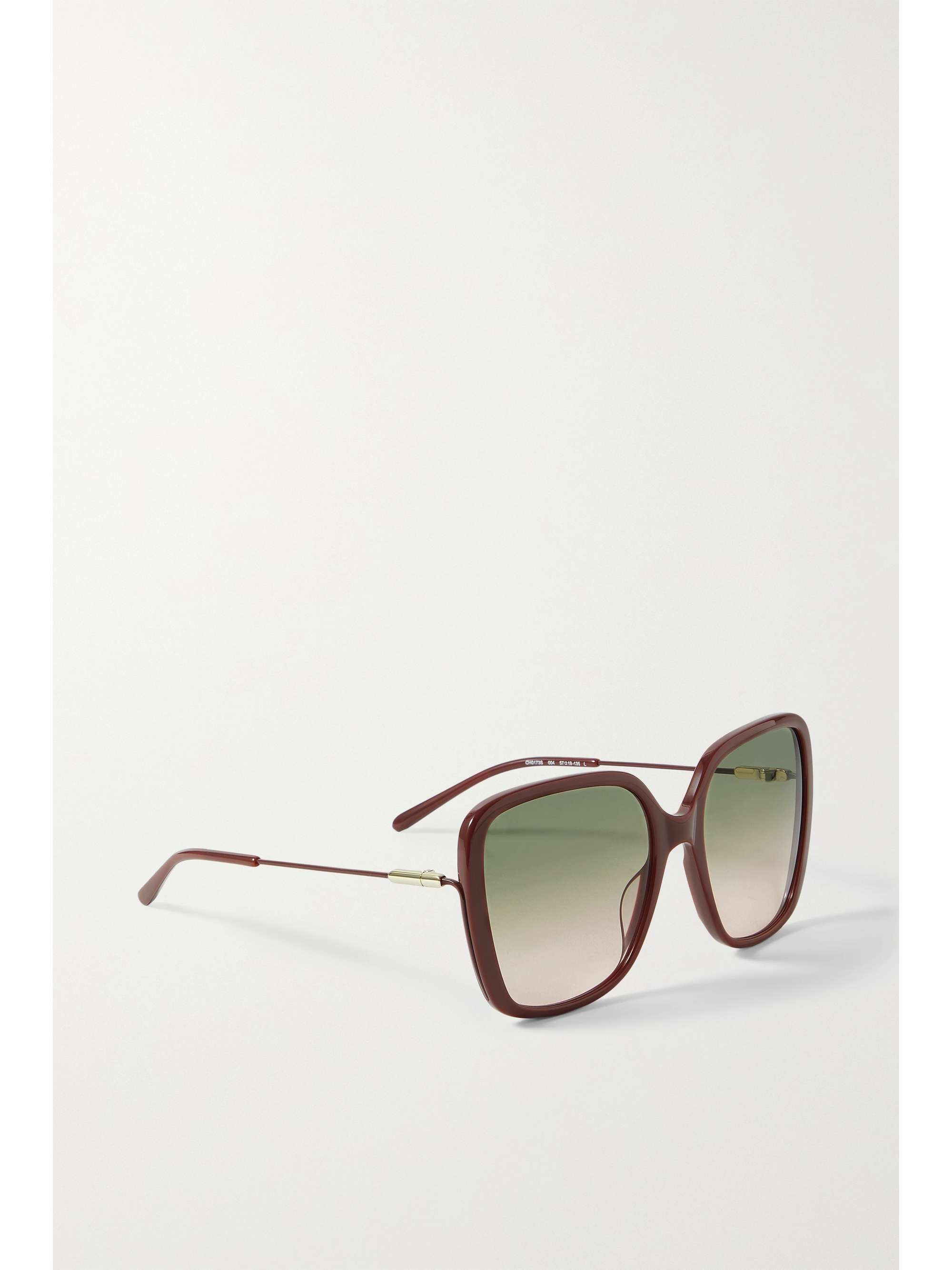 CHLOÉ EYEWEAR Elys Oversized-Sonnenbrille mit eckigem Rahmen aus Azetat