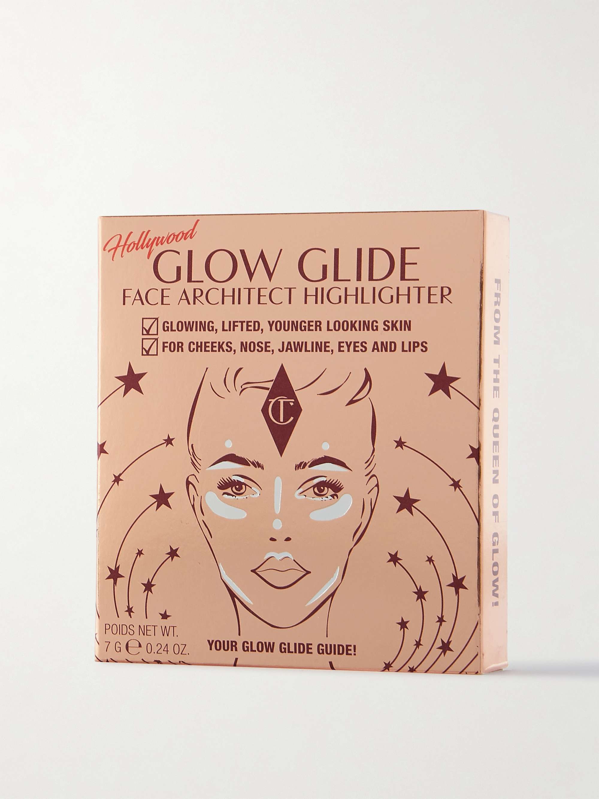 CHARLOTTE TILBURY Hollywood Glow Glide Face Architect Highlighter - Rose Gold Glow