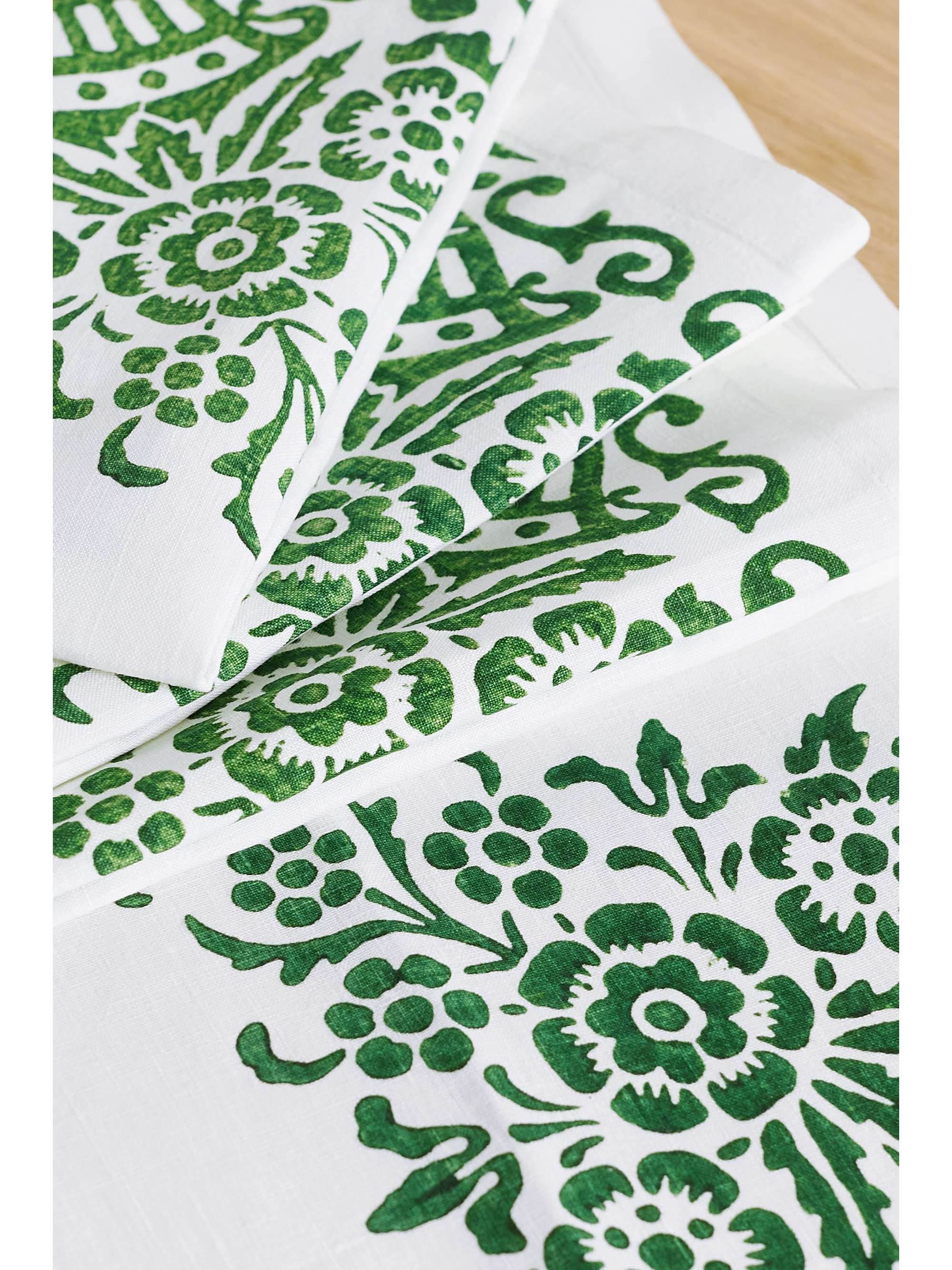 CABANA Mirandola set of four printed linen napkins