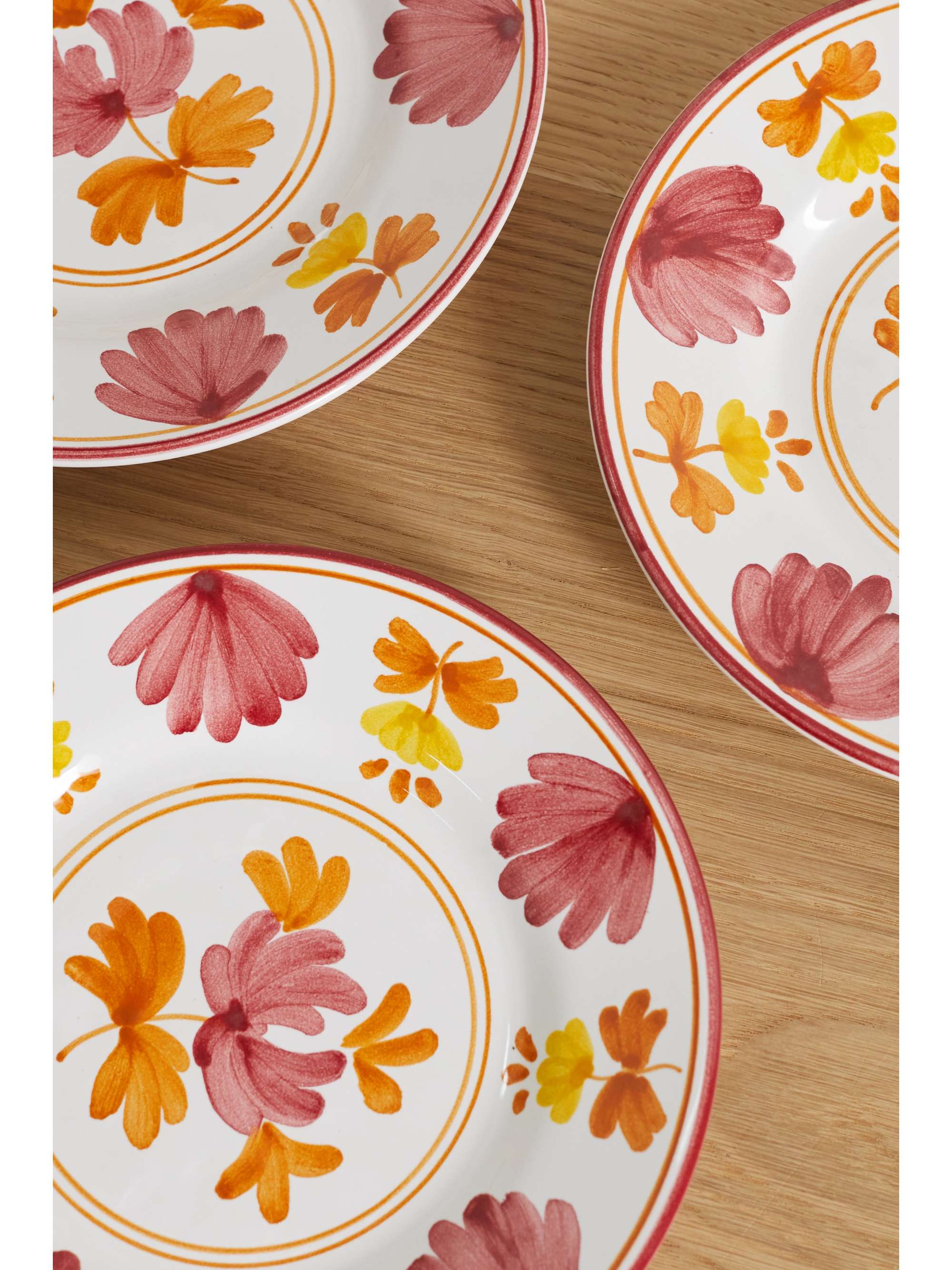 CABANA Blossom set of four 20cm ceramic dessert plates