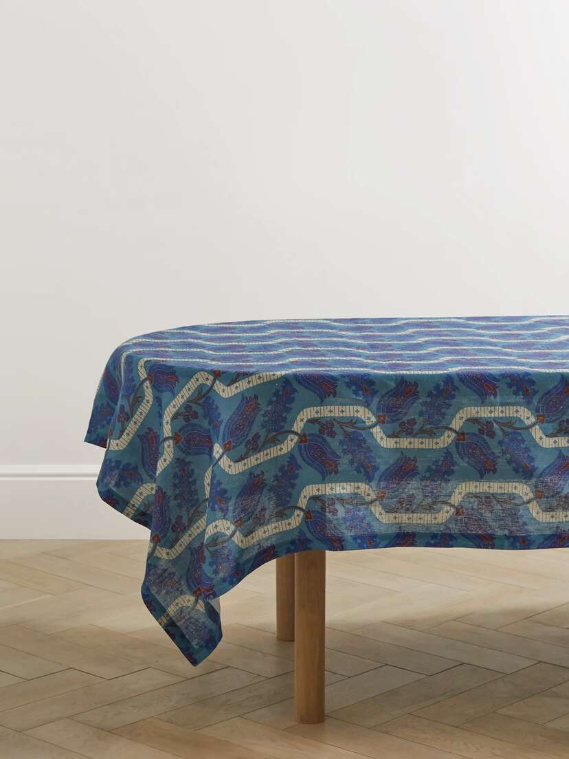 Cabana Topkapi Printed Linen Tablecloth
