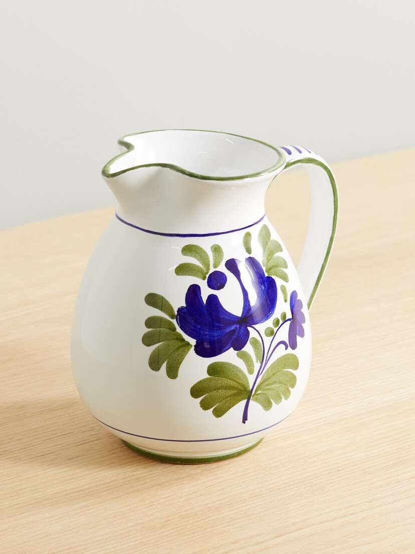 Cabana Blossom Painted Ceramic Jug