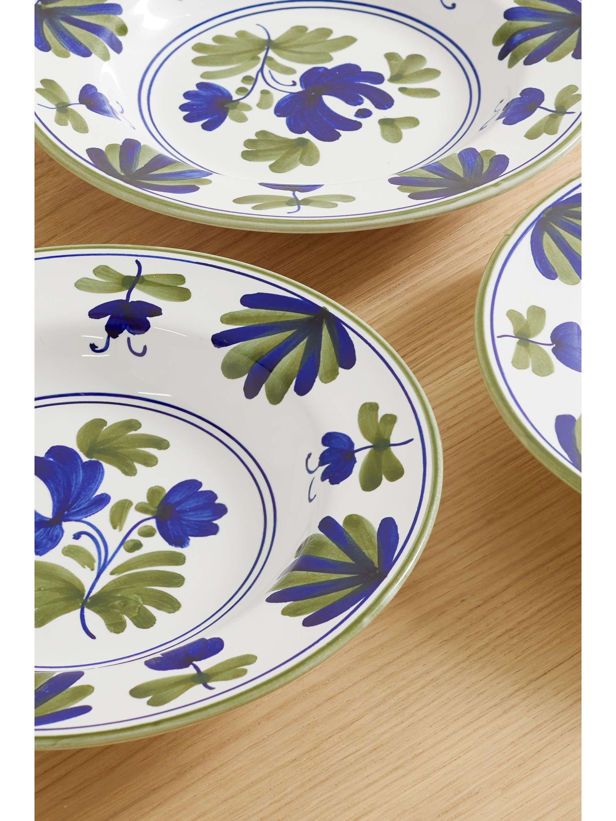 CABANA Blossom set of four 20cm ceramic dessert plates