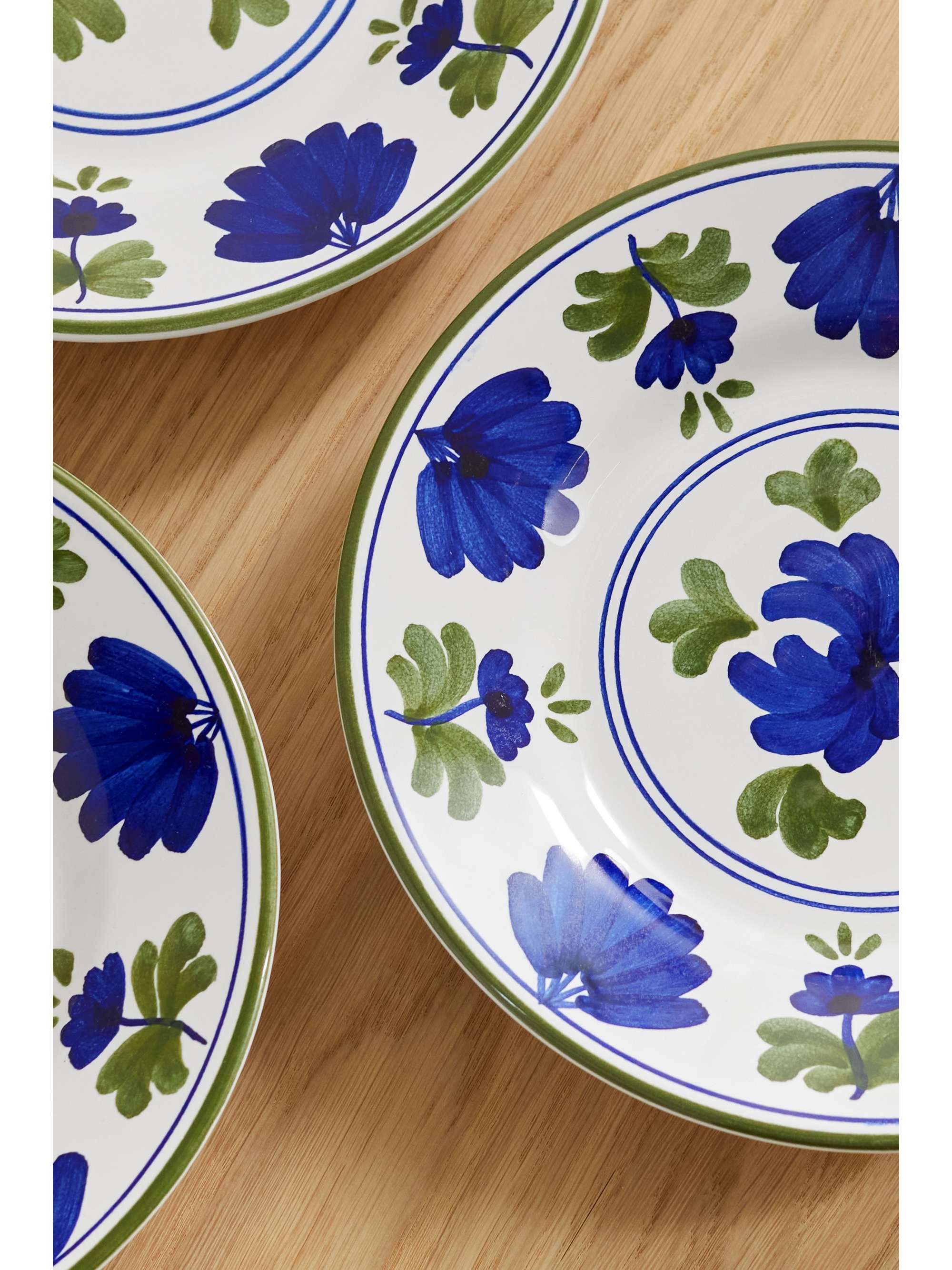 CABANA Blossom set of four 20cm ceramic dessert plates