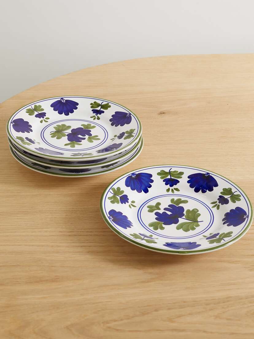Cabana Blossom Set Of Four 20cm Ceramic Dessert Plates
