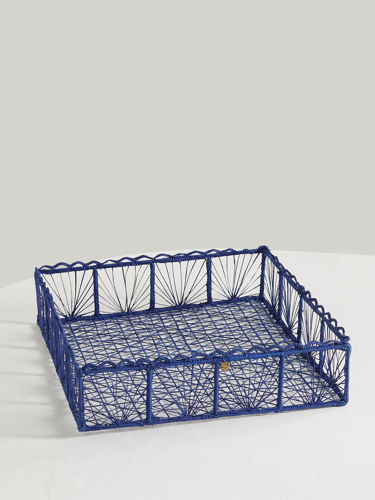 Cabana - Hicks Wicker Tray - Blue