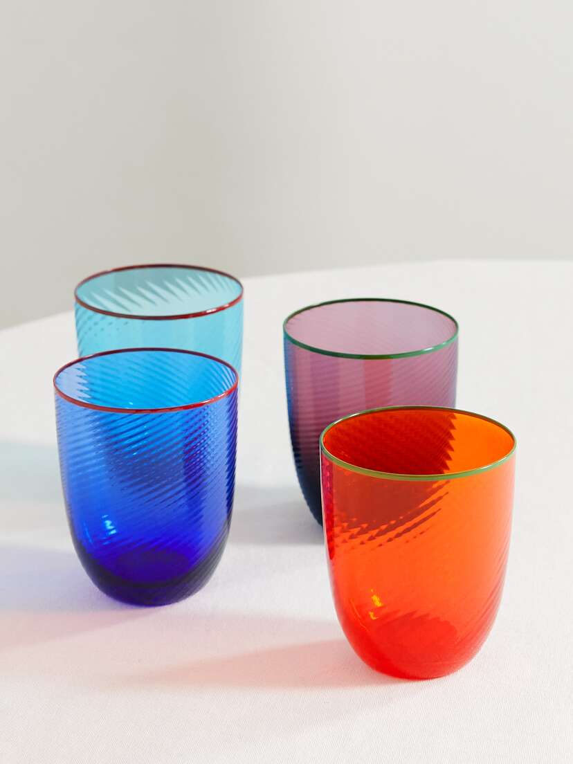 Cabana Idra Set Of Four Murano Glasses
