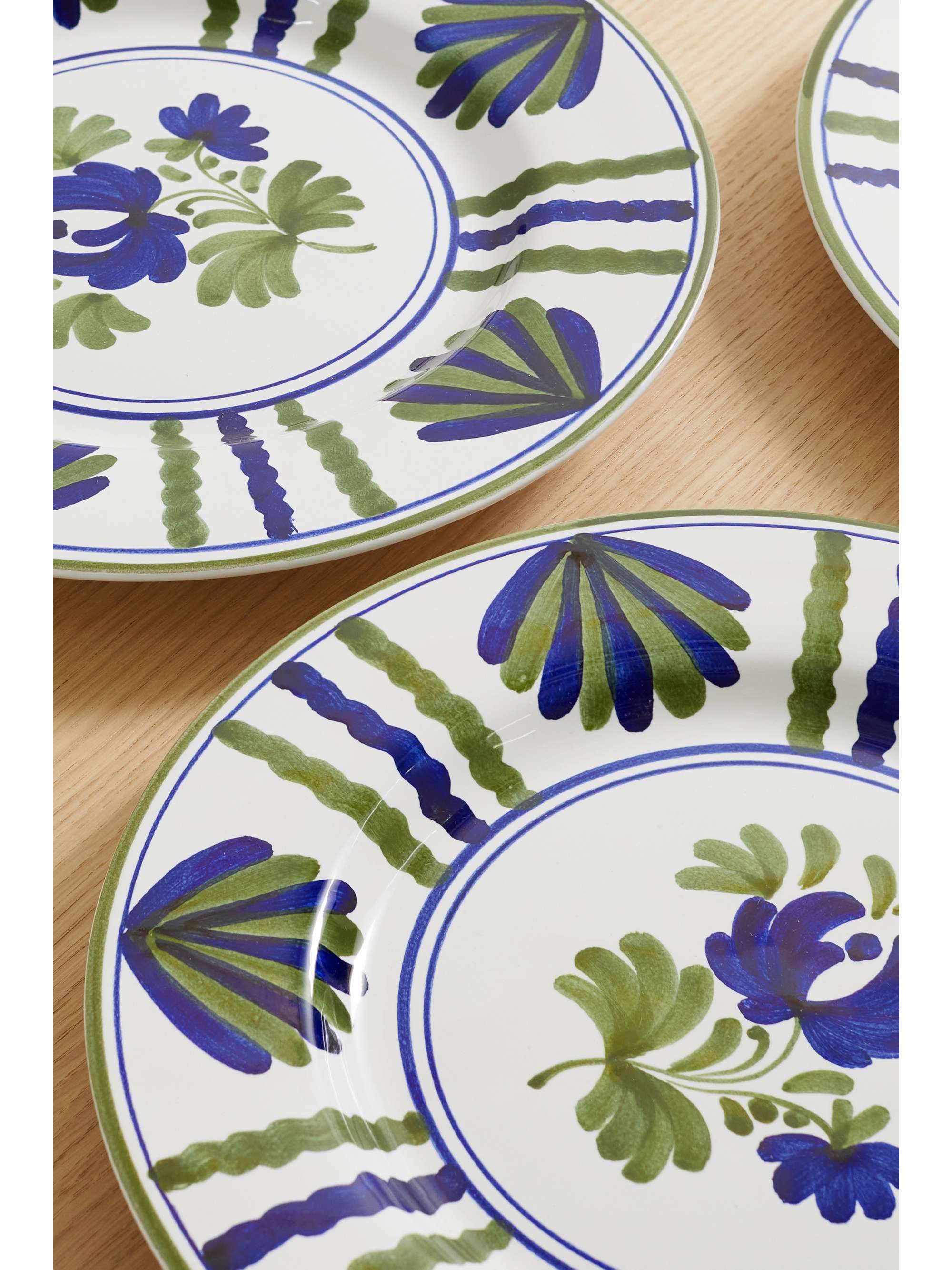 CABANA Blossom set of four 20cm ceramic dessert plates