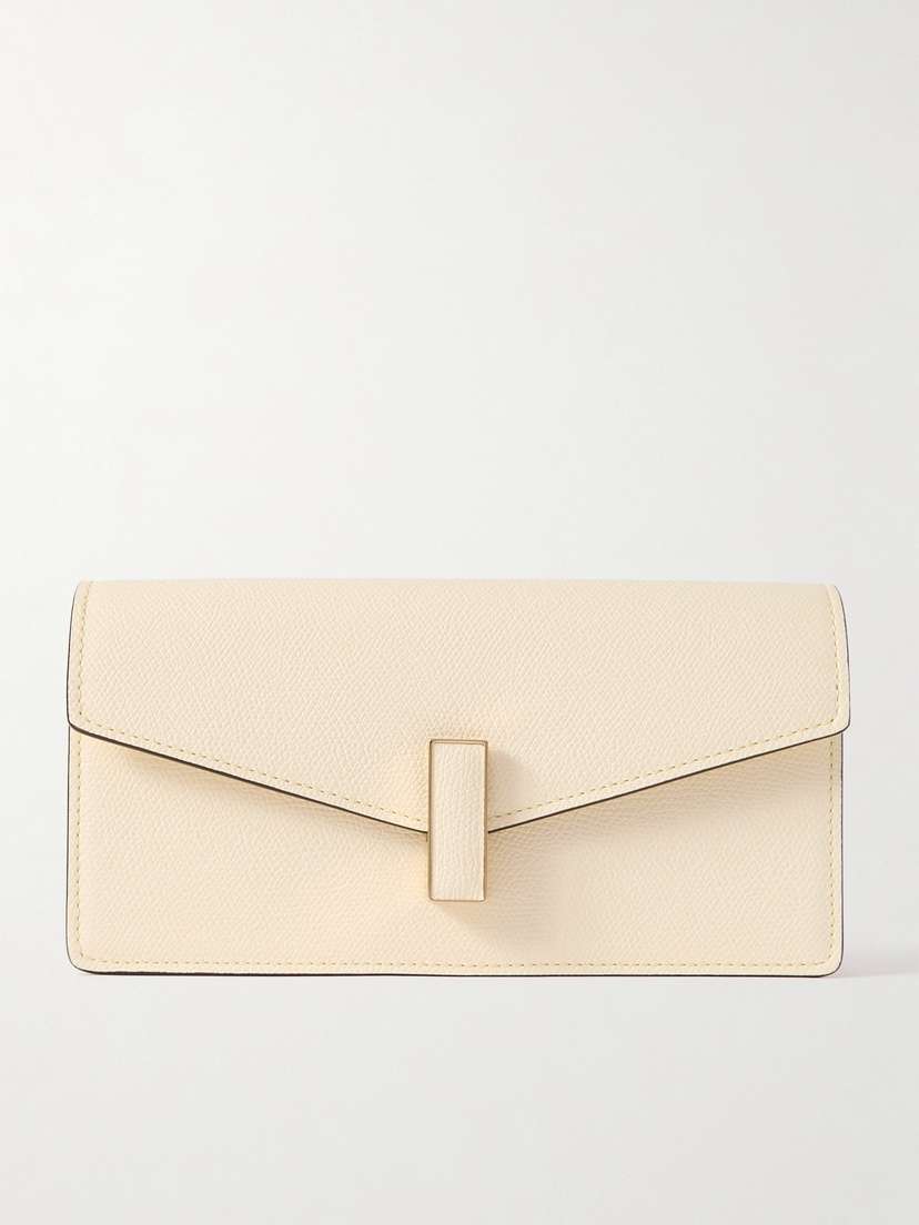 Valextra Iside Textured-leather Clutch