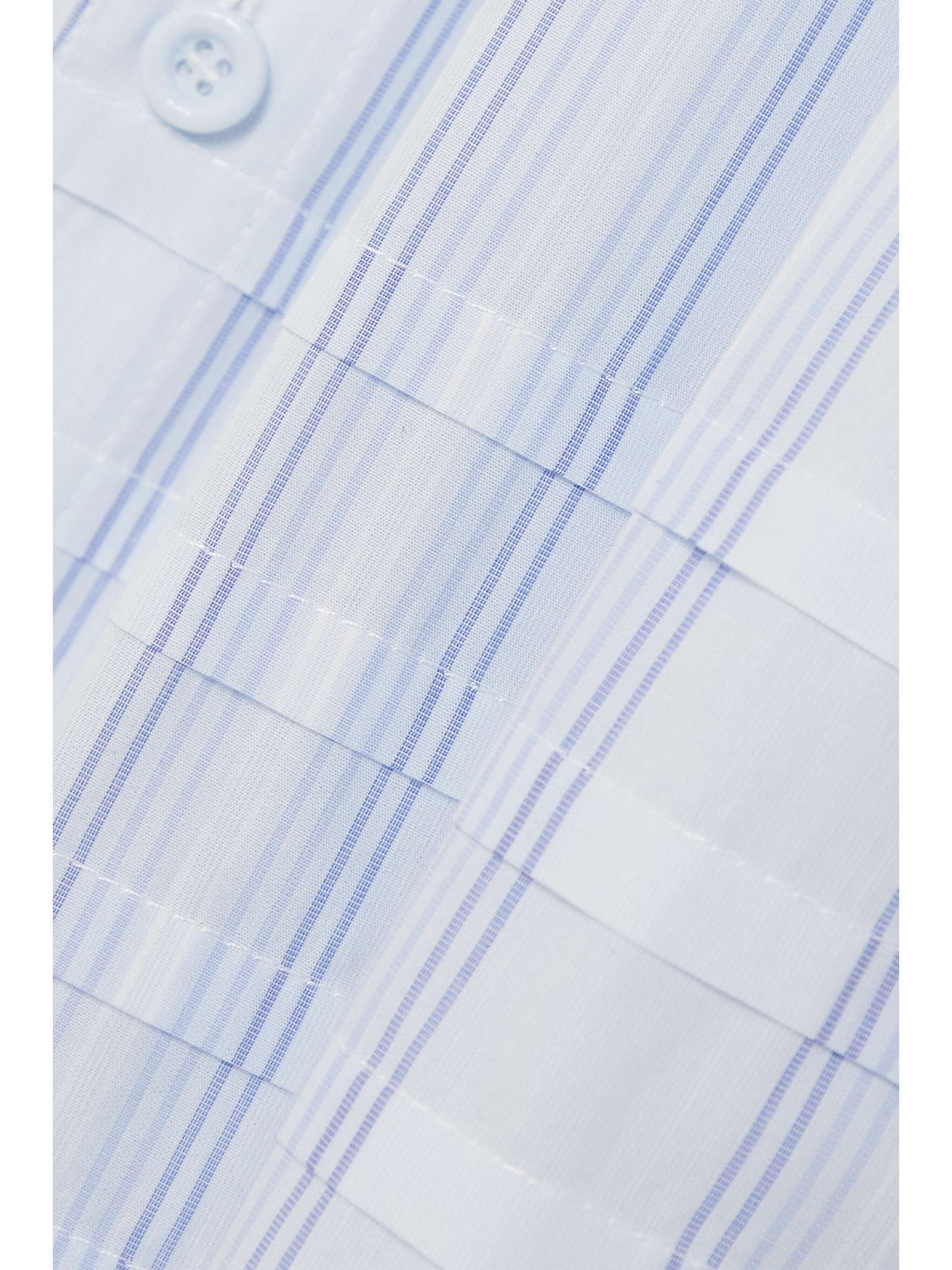 SEE BY CHLOÉ Belted pleated striped cotton midi skirt