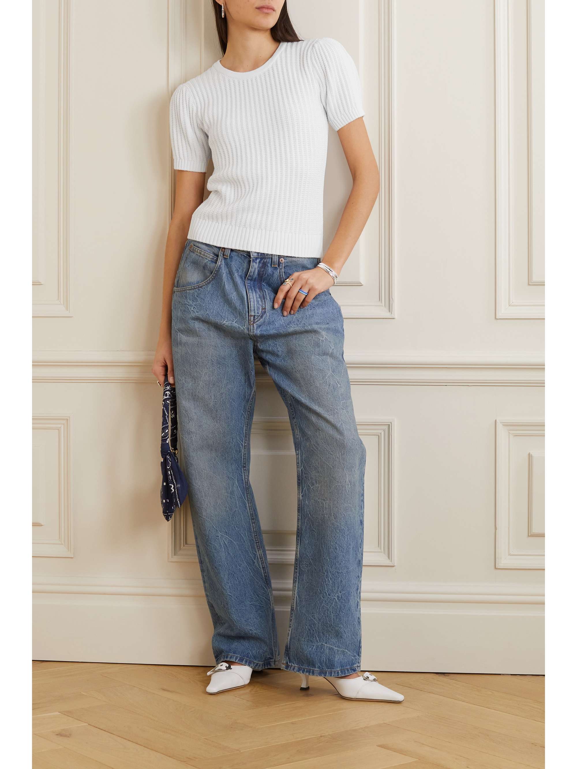 SEE BY CHLOÉ Ribbed-knit cotton top