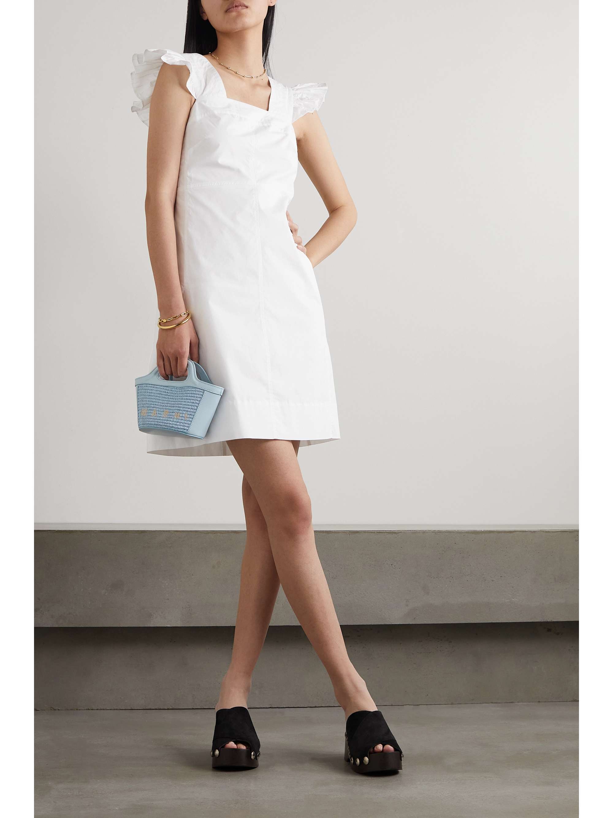 SEE BY CHLOÉ Ruffled cotton-poplin mini dress