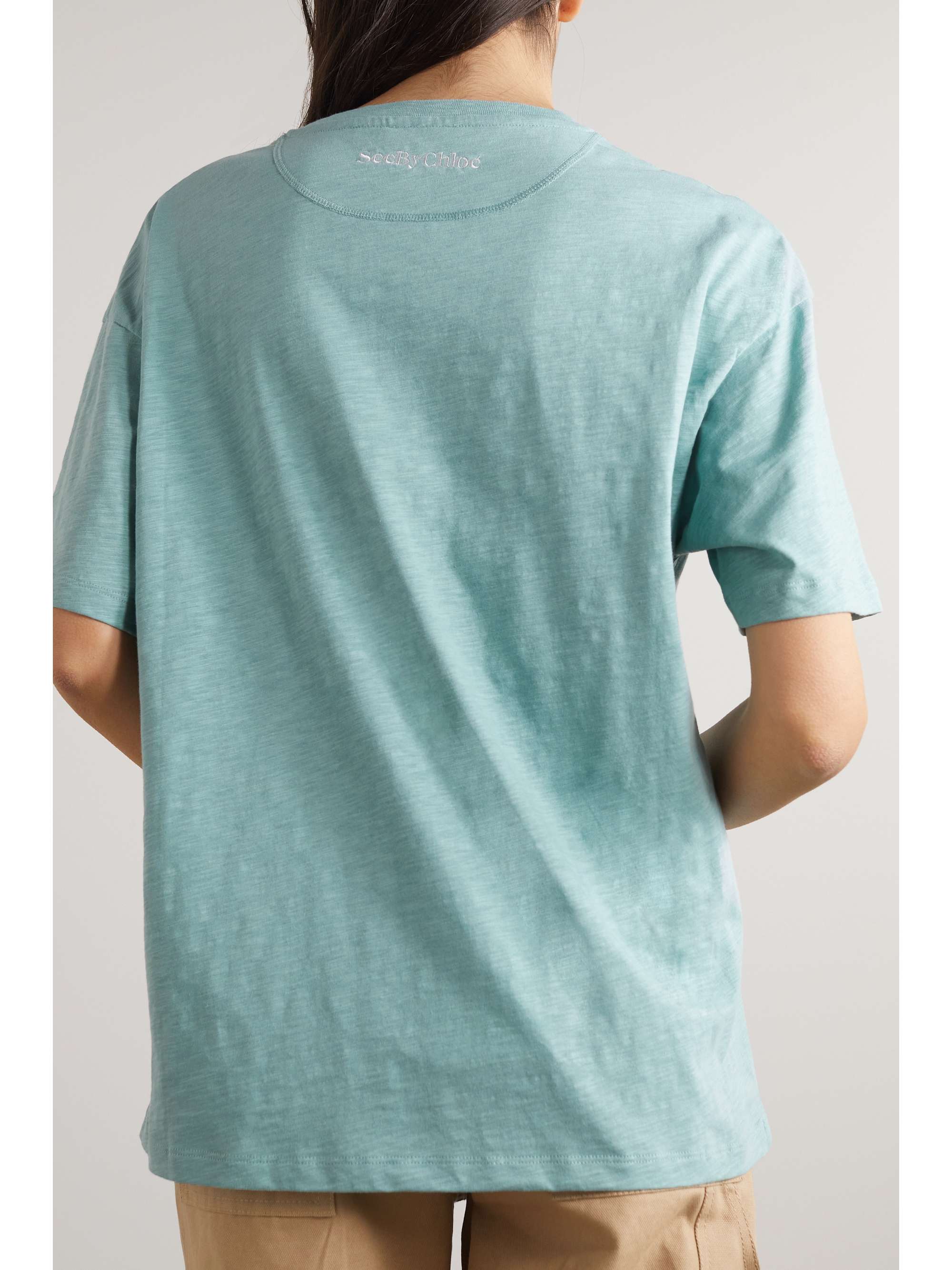 SEE BY CHLOÉ Printed cotton-jersey T-shirt