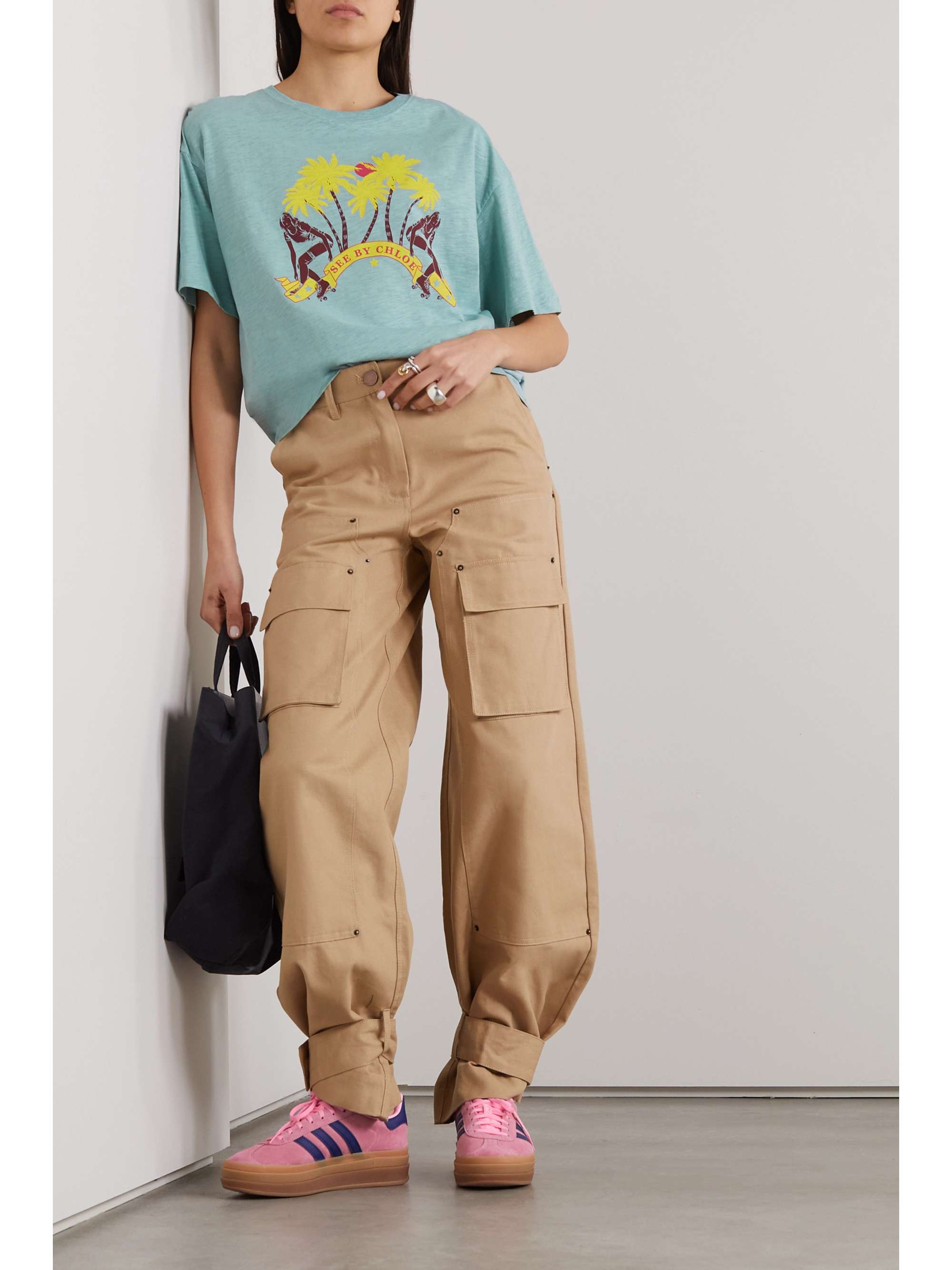 SEE BY CHLOÉ Printed cotton-jersey T-shirt