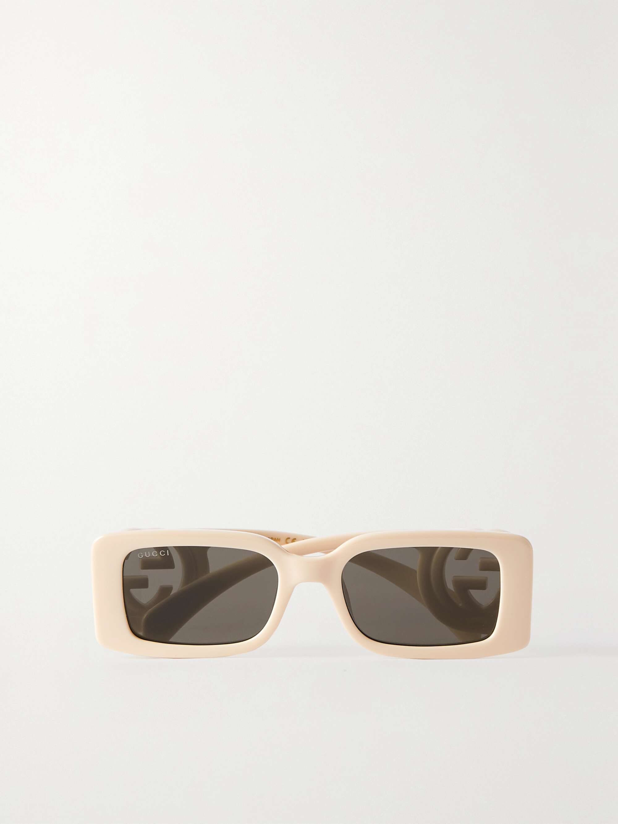 Gucci - Rectangular Sunglasses with GG - Ivory - Gucci Eyewear