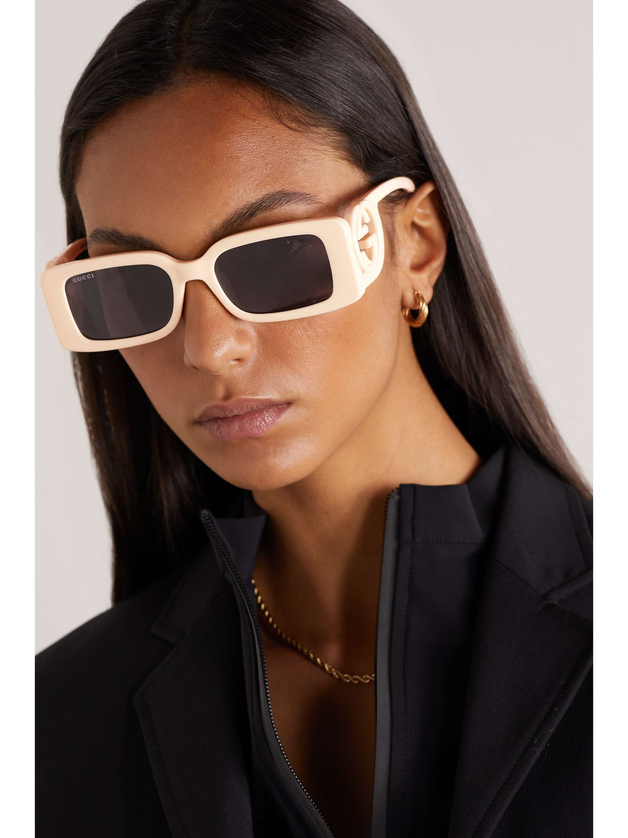 GUCCI EYEWEAR GG Chaise Longue square-frame acetate sunglasses