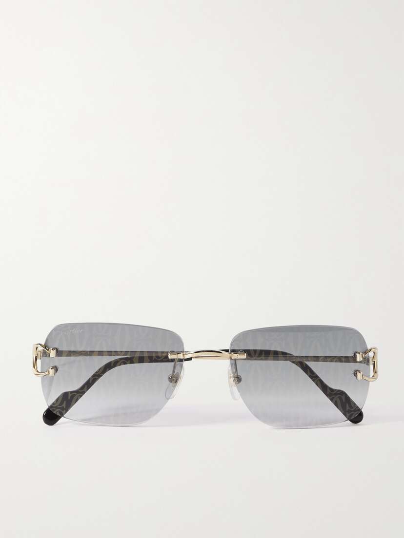Cartier Eyewear C Décor Square-frame -tone Sunglasses - One size