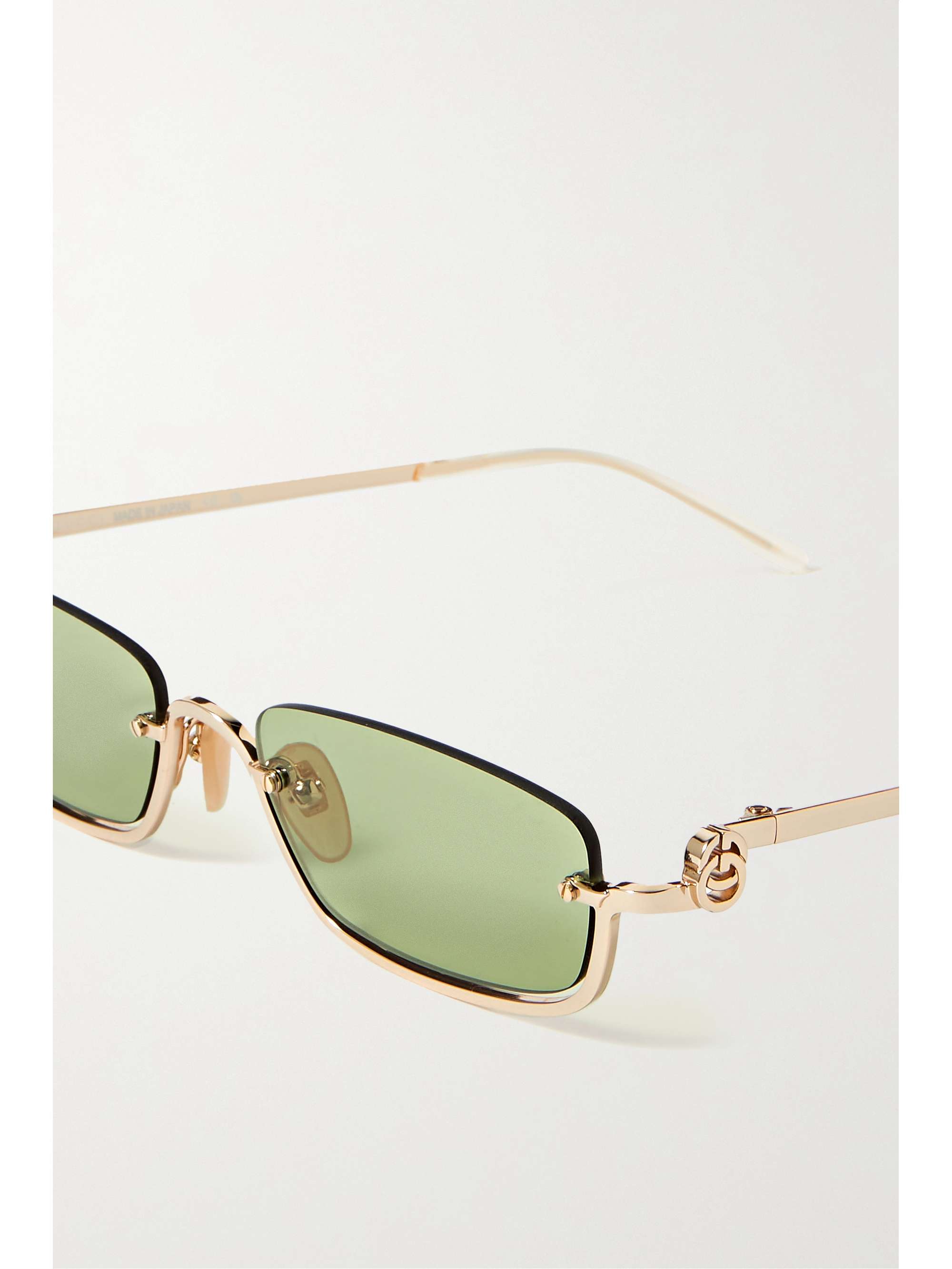 Gucci Eyewear - GG square-frame Gold-Tone Sunglasses - One Size - Net A Porter