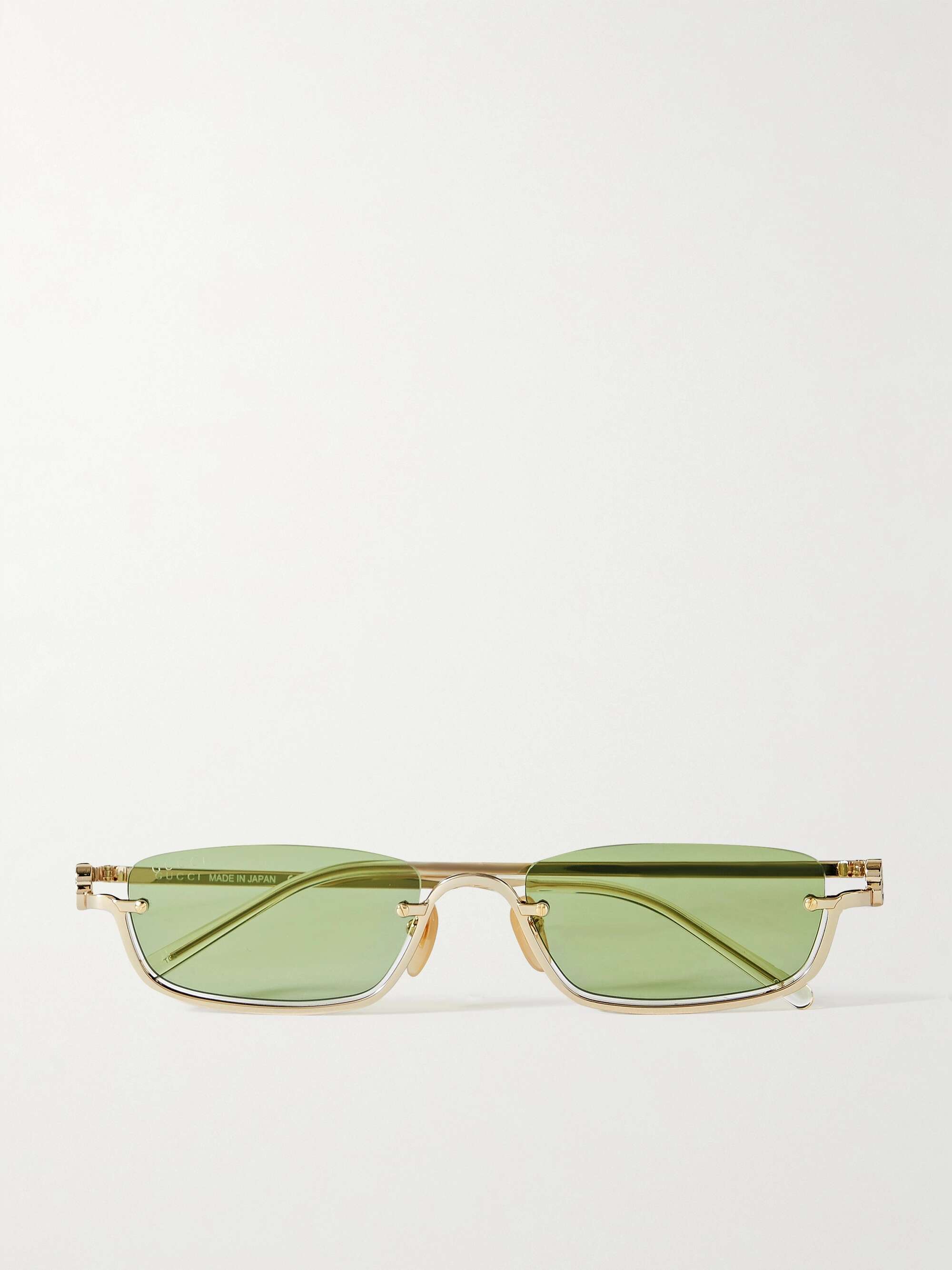 GG square-frame gold-tone sunglasses