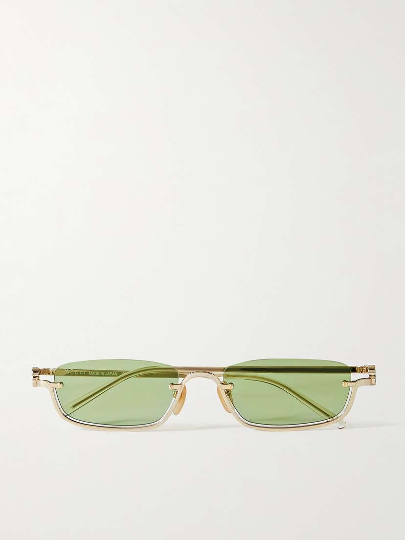 Gucci Eyewear Gg Square-frame Gold-tone Sunglasses