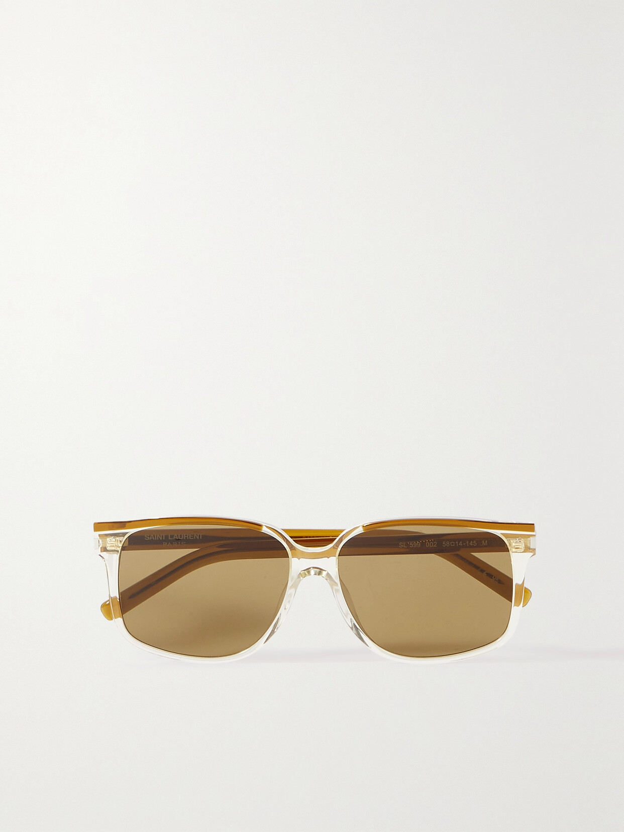 SAINT LAURENT Eyewear - Square-frame Acetate Sunglasses - Brown