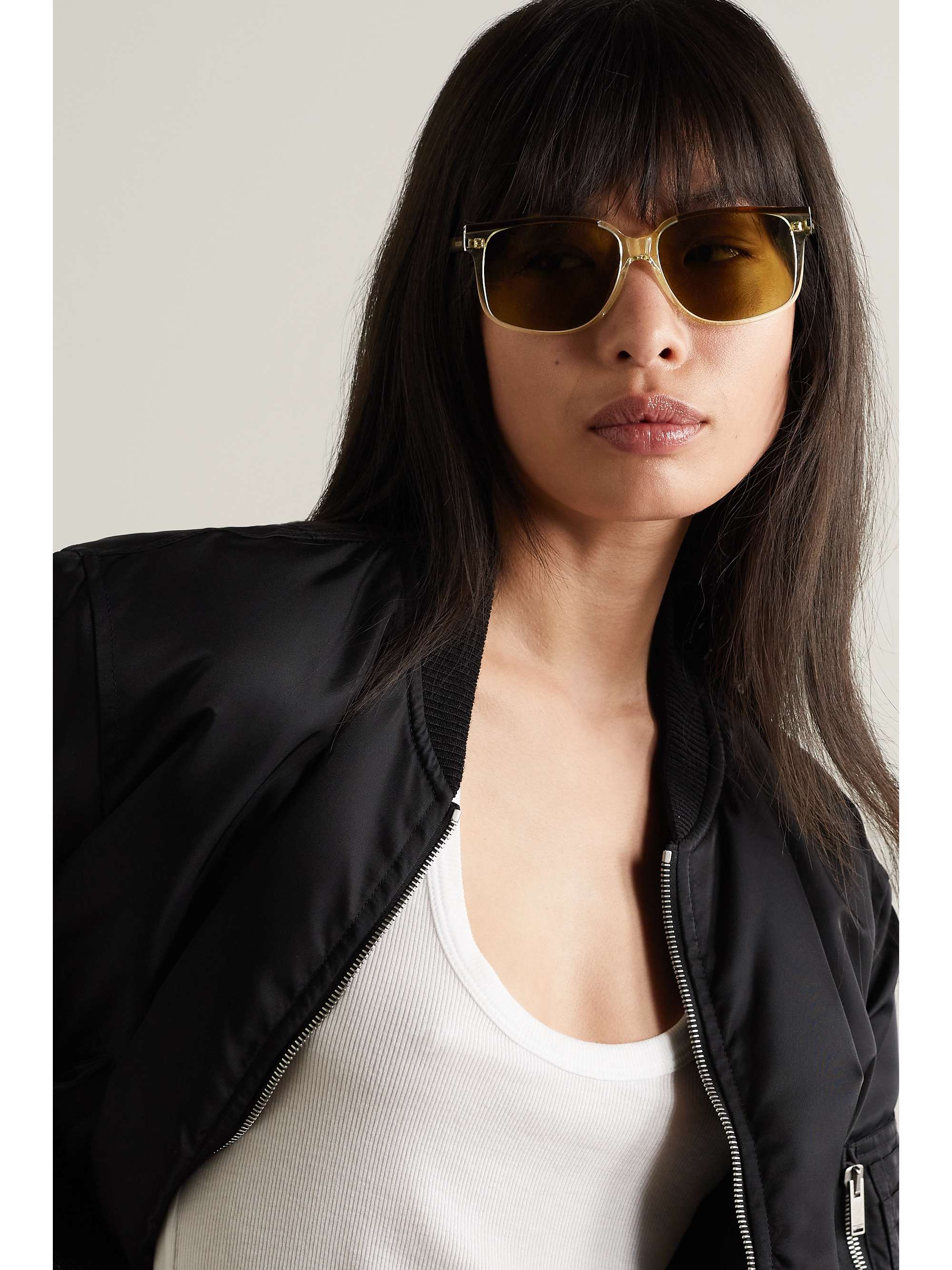SAINT LAURENT EYEWEAR Square-frame acetate sunglasses