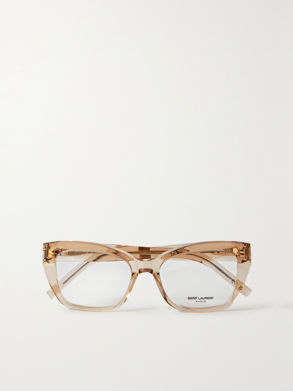 Saint Laurent Monogram H D-frame Acetate Optical Glasses In Pink