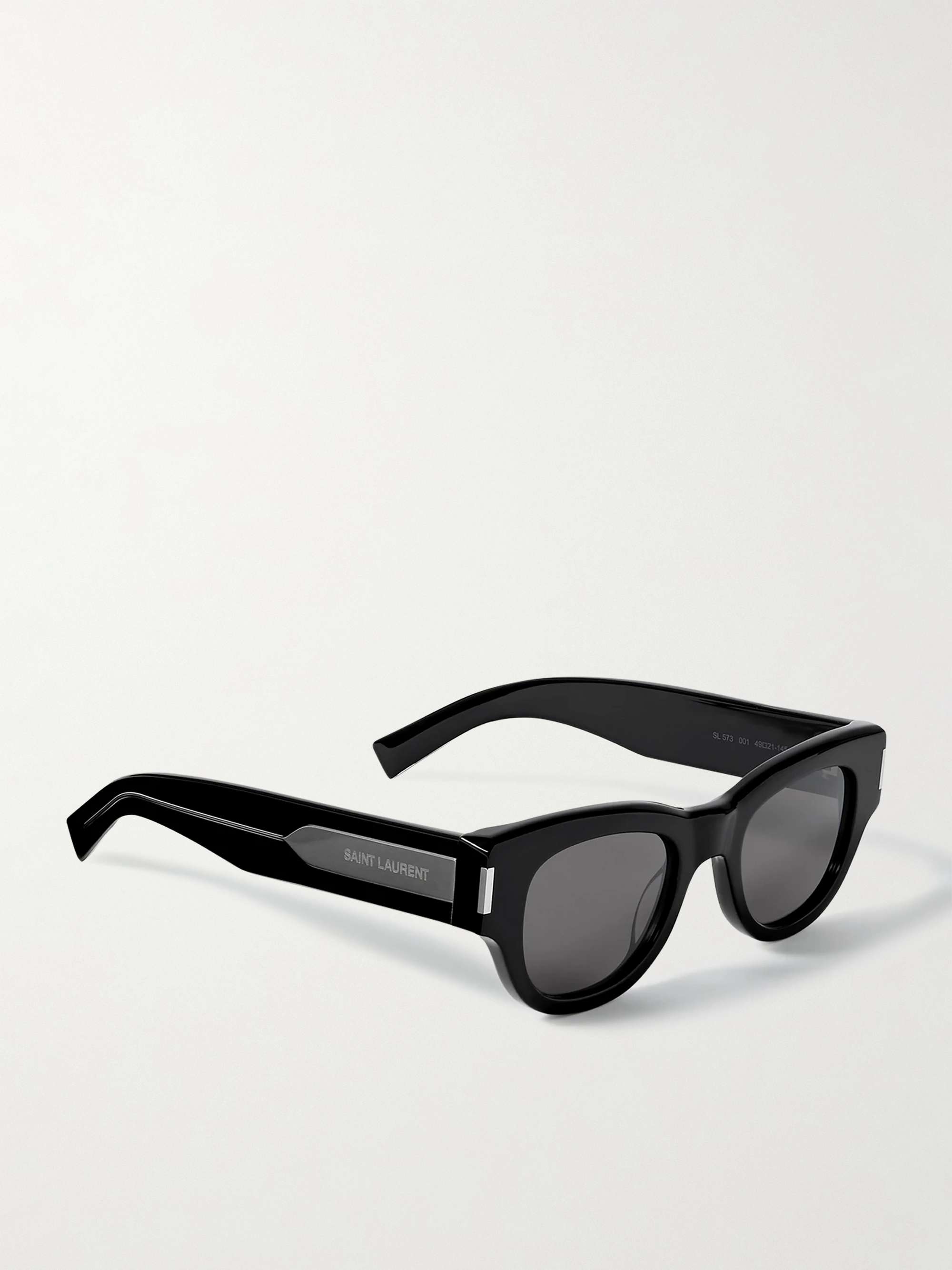 Black Round-frame acetate sunglasses | SAINT LAURENT EYEWEAR | NET-A-PORTER