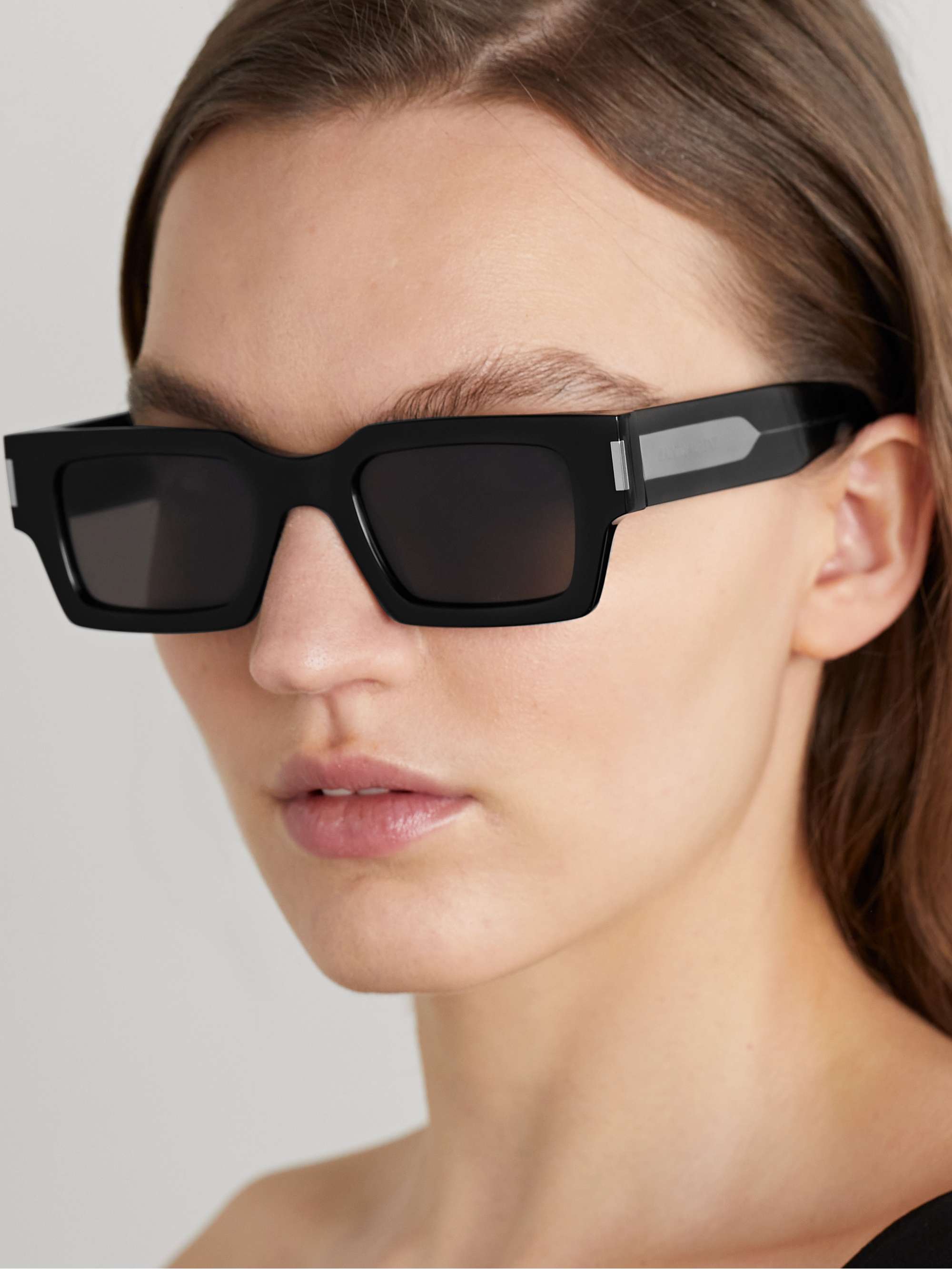 YSL oversized D-frame acetate sunglasses