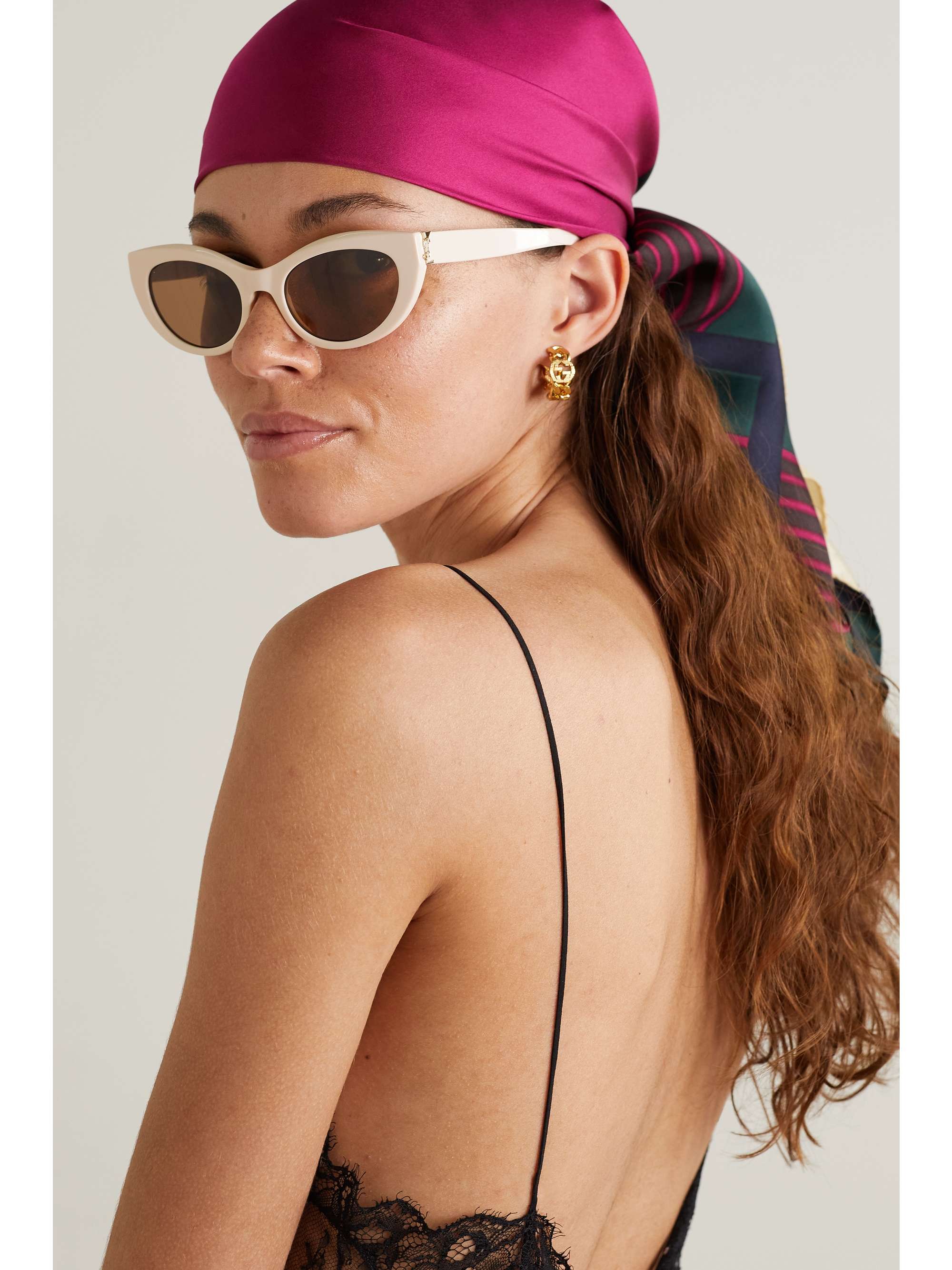 SAINT LAURENT EYEWEAR YSL cat-eye acetate sunglasses