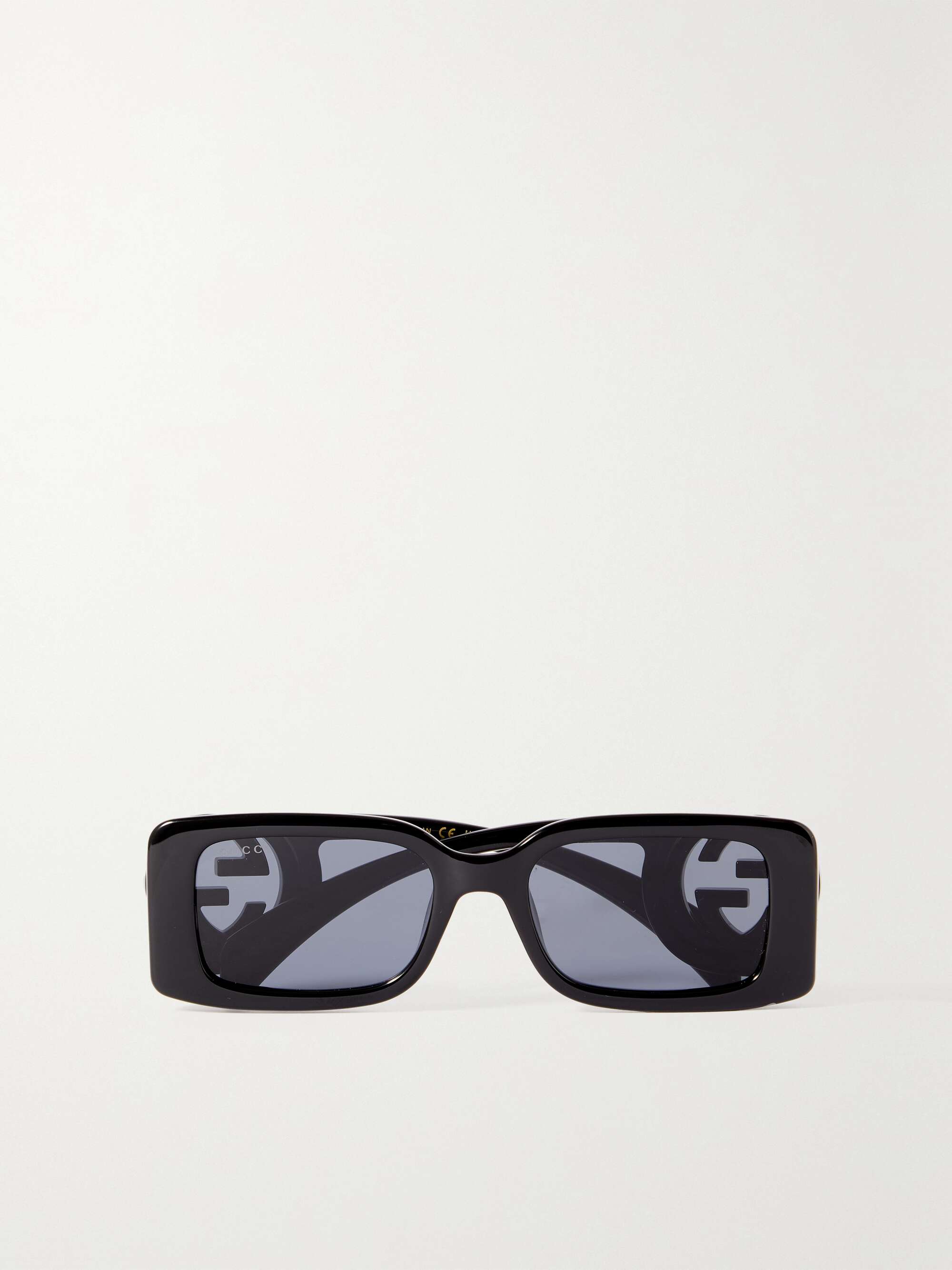 Gucci Eyewear - rectangular-frame Acetate Sunglasses - Black - One Size - Net A Porter