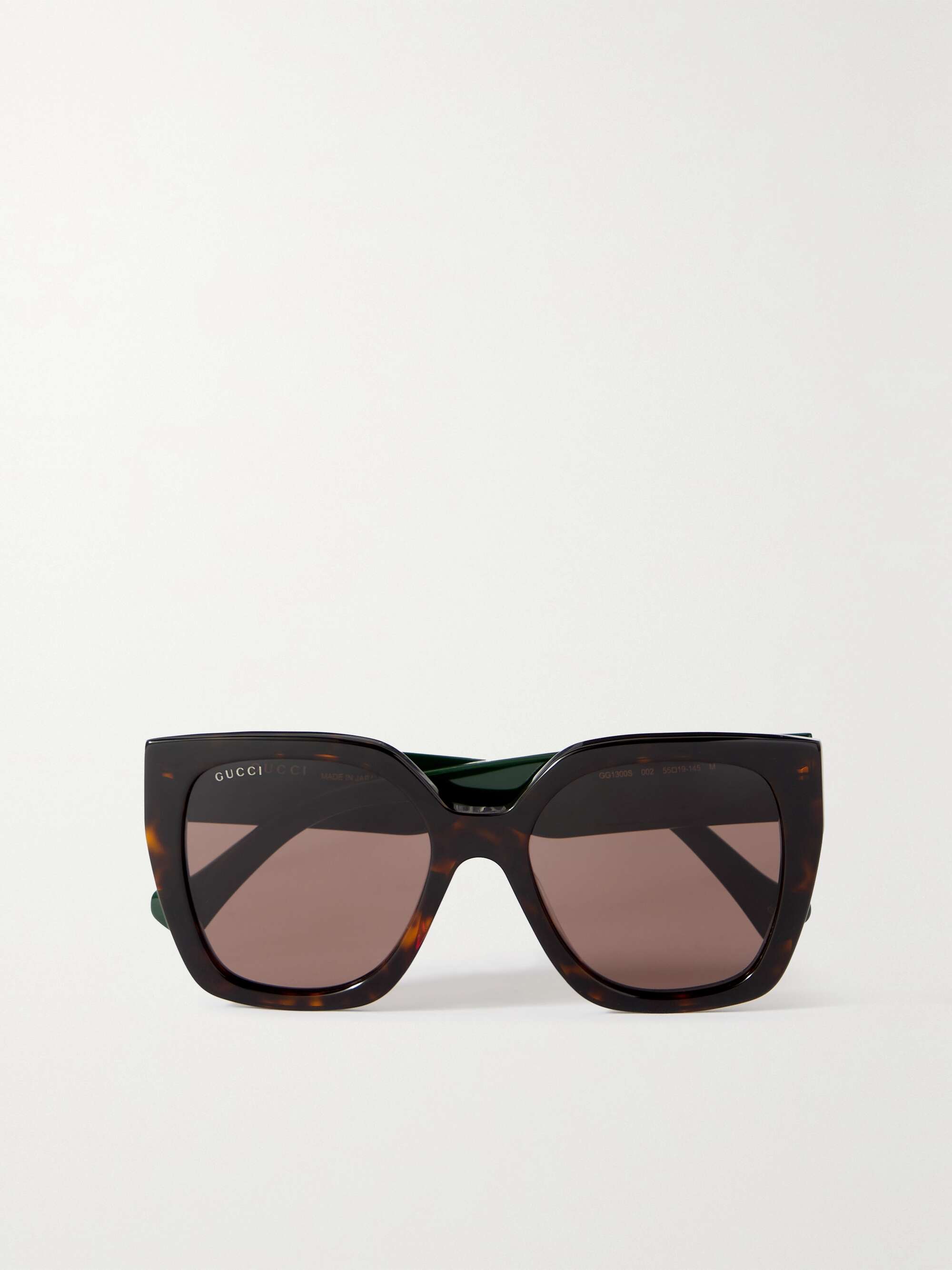 GUCCI EYEWEAR GG Web square-frame sunglasses NET-A-PORTER