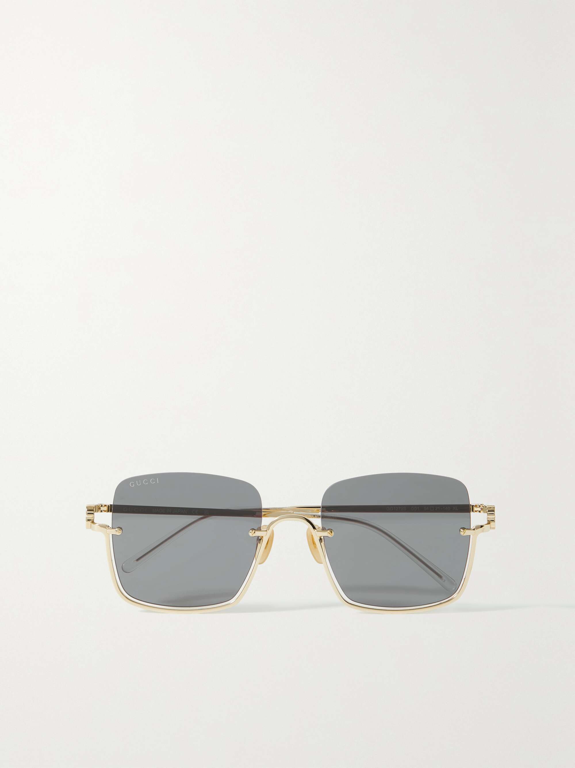 GG square-frame gold-tone sunglasses