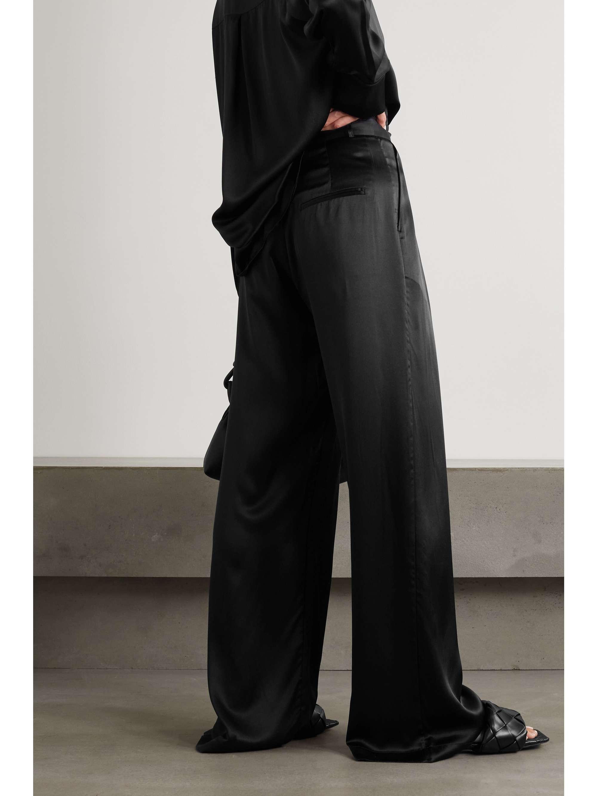 MICHAEL LO SORDO Boy silk-satin wide-leg pants | NET-A-PORTER