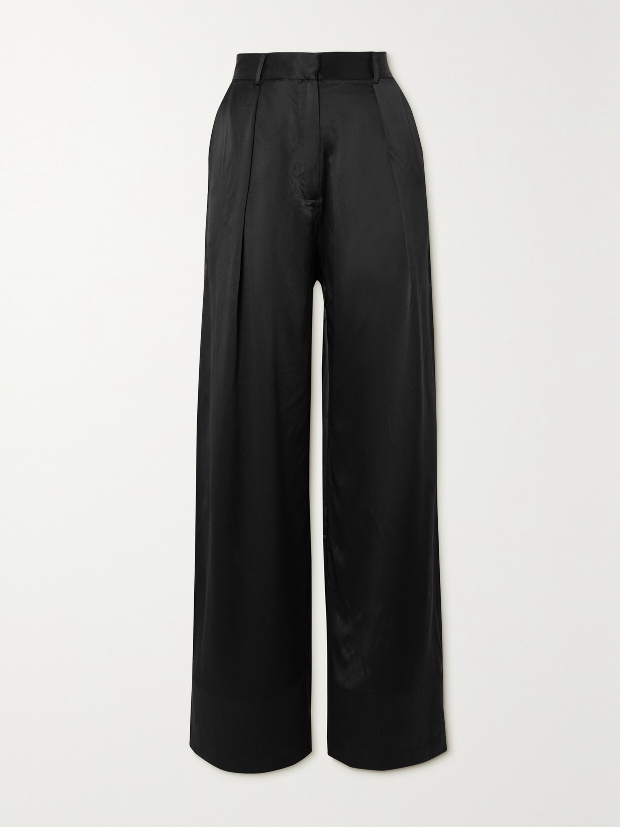 Michael Lo Sordo Boy Silk-satin Wide-leg Pants - Black