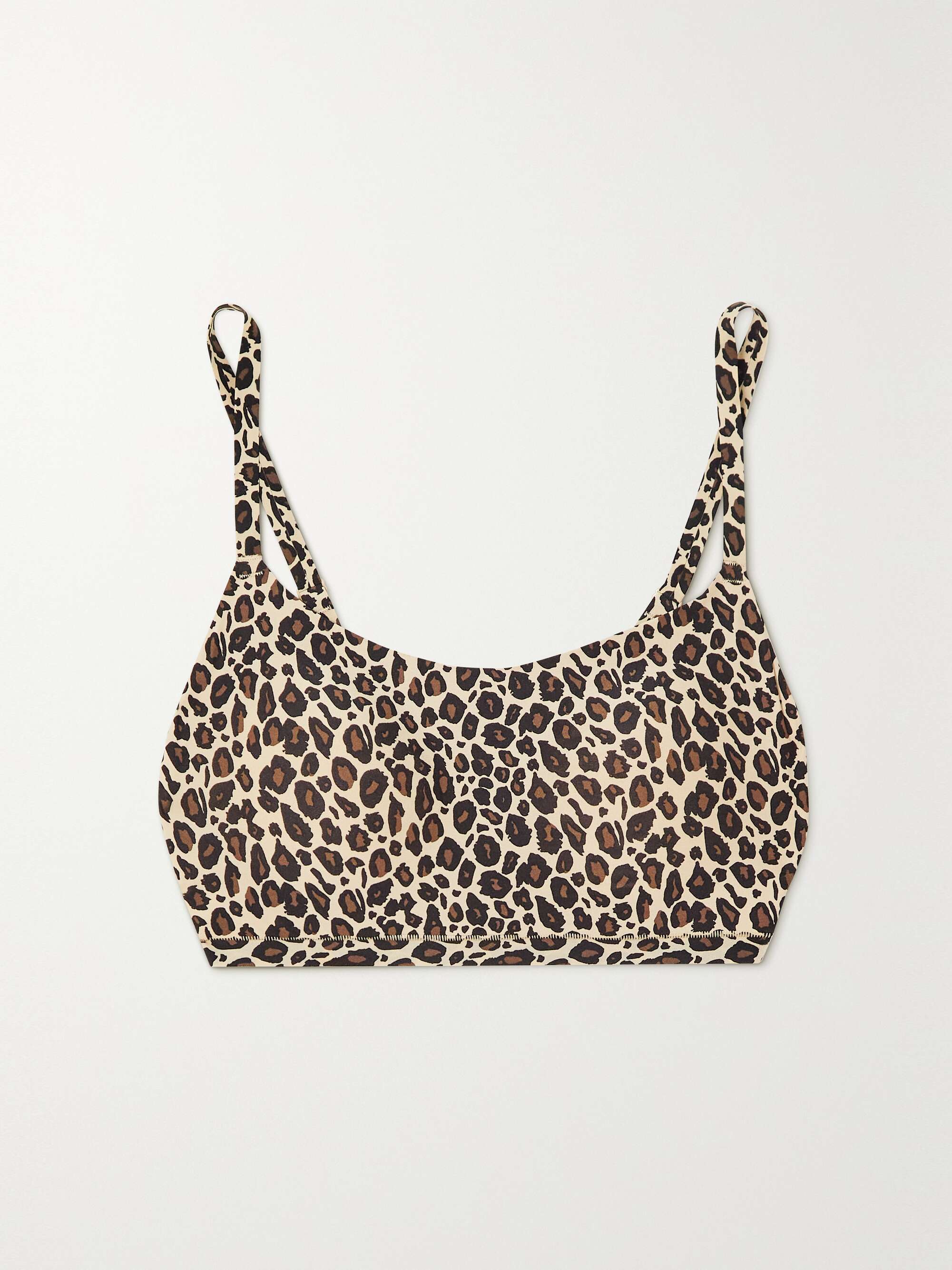 CHANTELLE Leopardprint stretchjersey bralette NETAPORTER