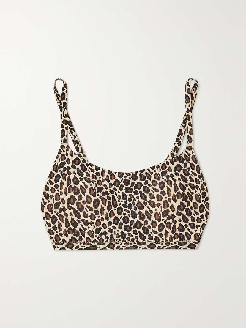 Chantelle Leopard-print Stretch-jersey Bralette - xx large