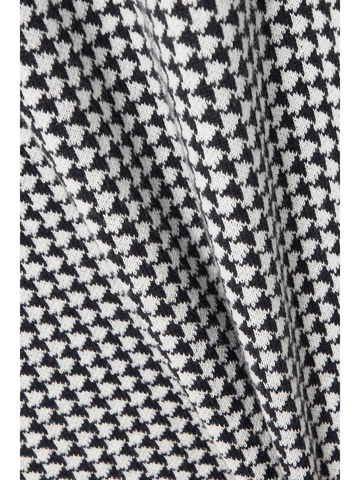 ALLUDE HOUNDSTOOTH JACQUARD-KNIT DRESS