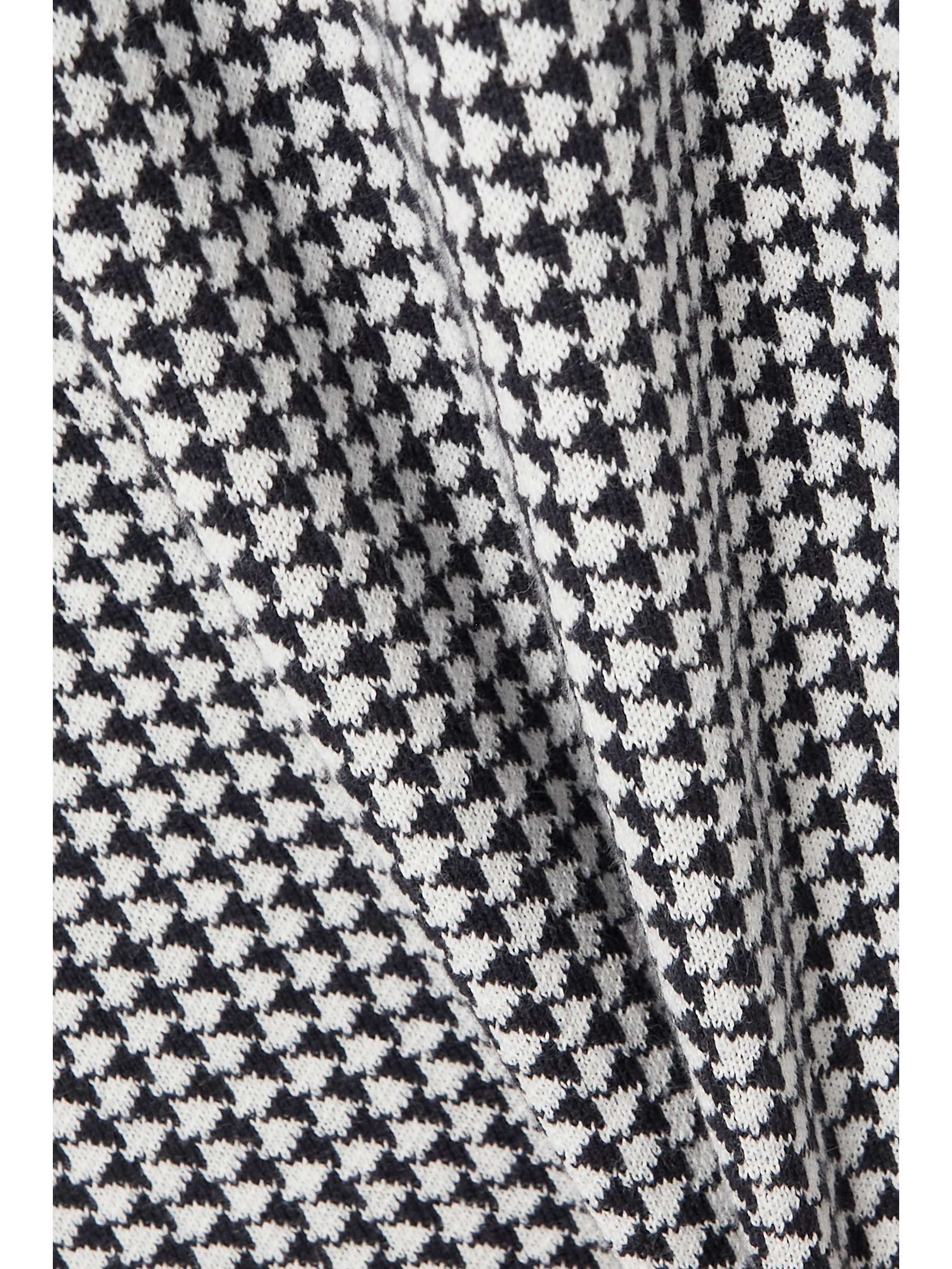 ALLUDE ジャカードニット ワンピース ハウンドトゥース柄